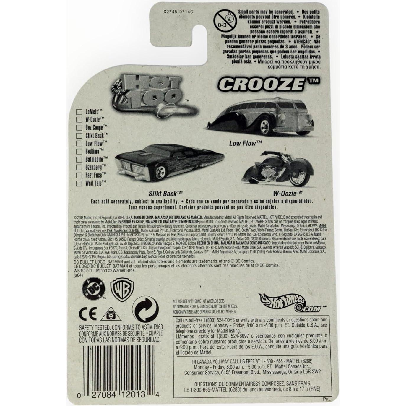 Auto de Colección Hot Wheels Batman Crooze Batmobile 1:64