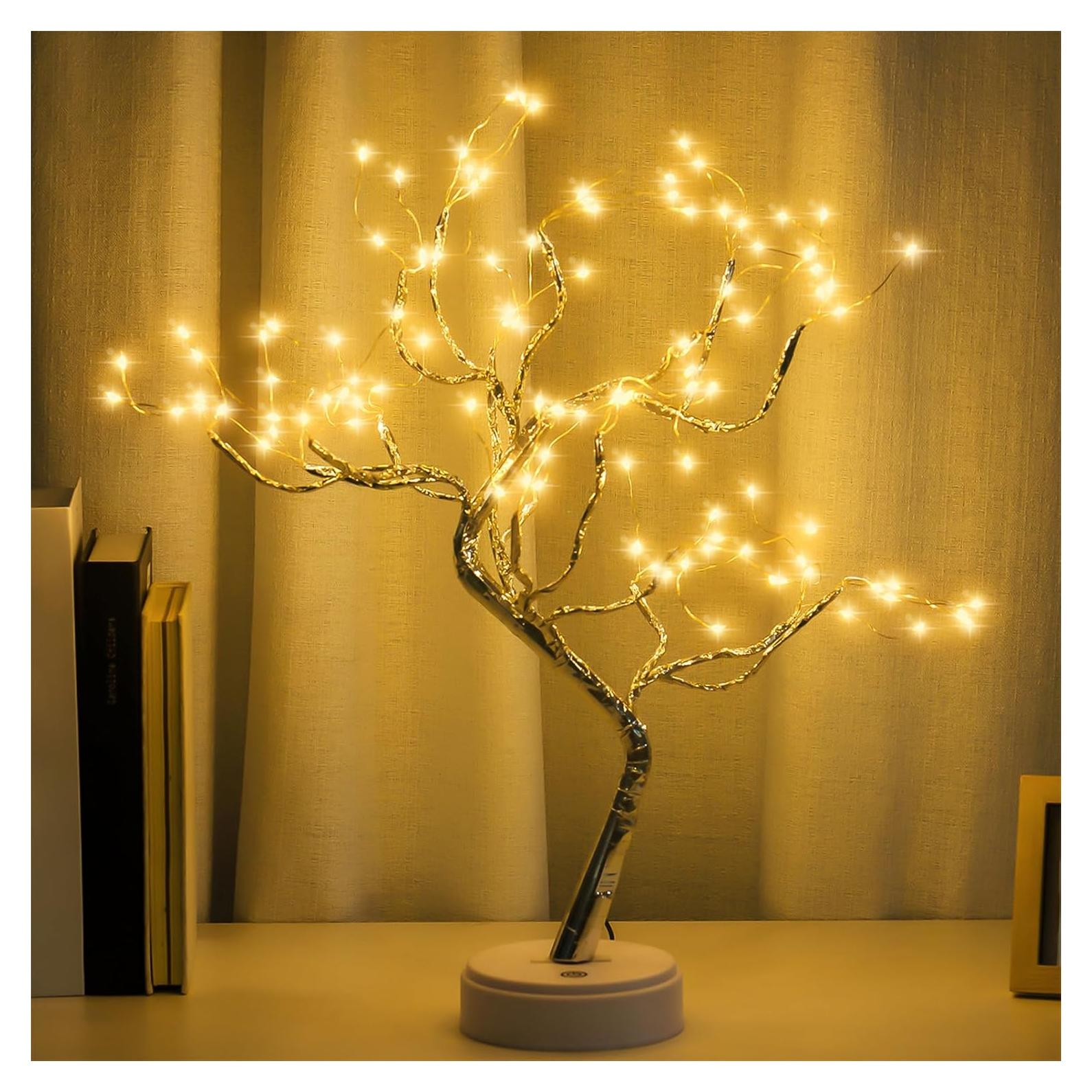 Lámpara Bonsai LED 108 Luz Blanca Cálida PXBNIUYA 50.8 cm