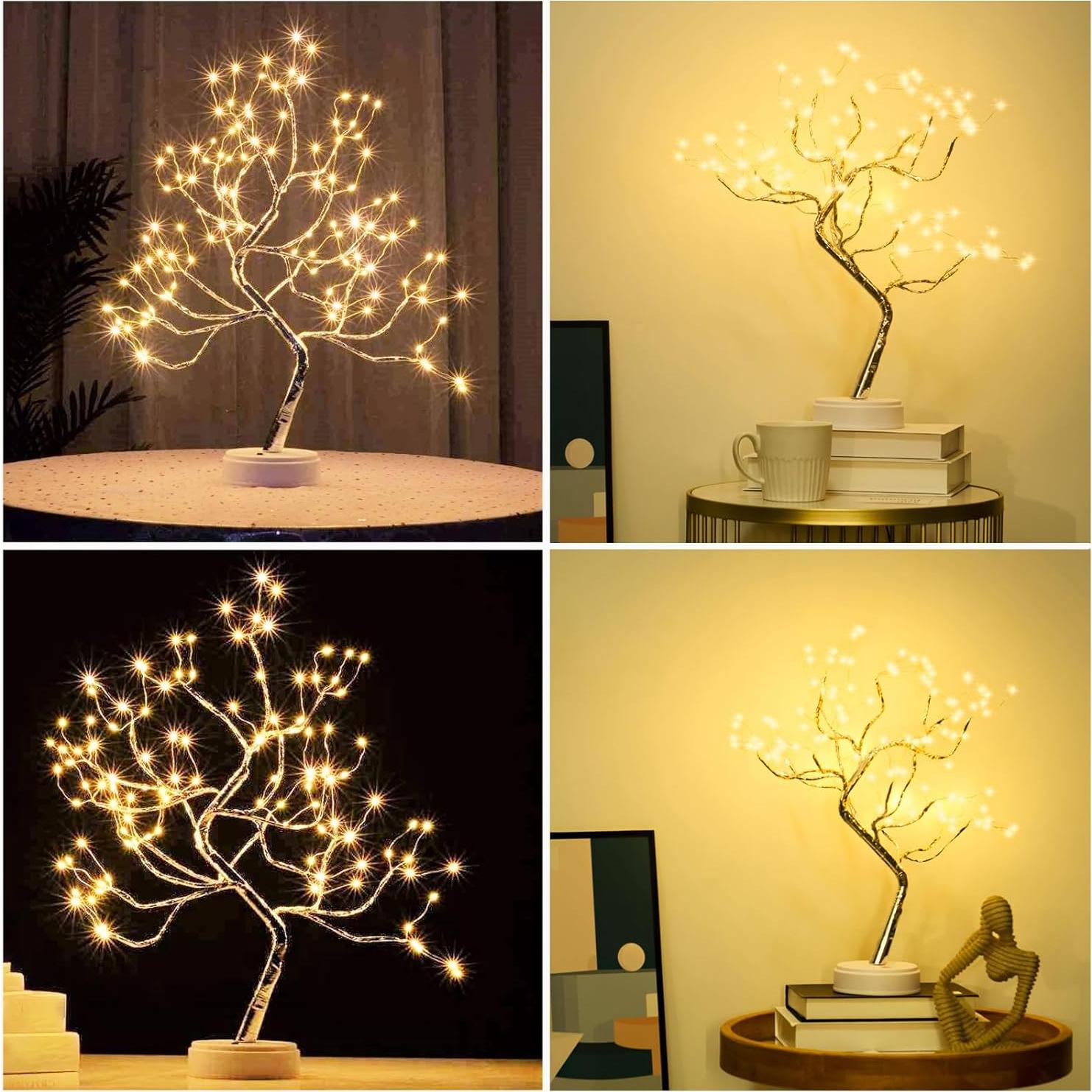 Lámpara Bonsai LED 108 Luz Blanca Cálida PXBNIUYA 50.8 cm