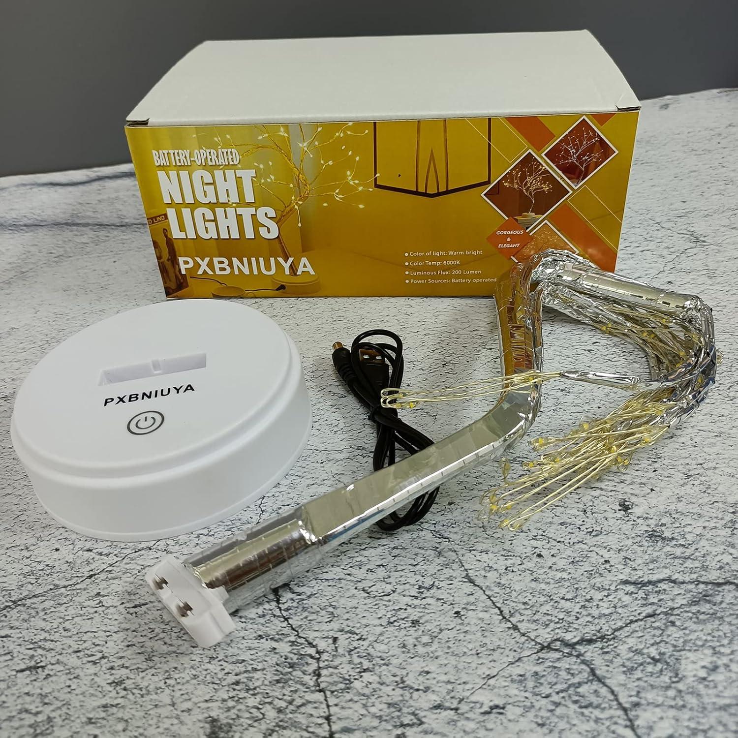 Lámpara Bonsai LED 108 Luz Blanca Cálida PXBNIUYA 50.8 cm