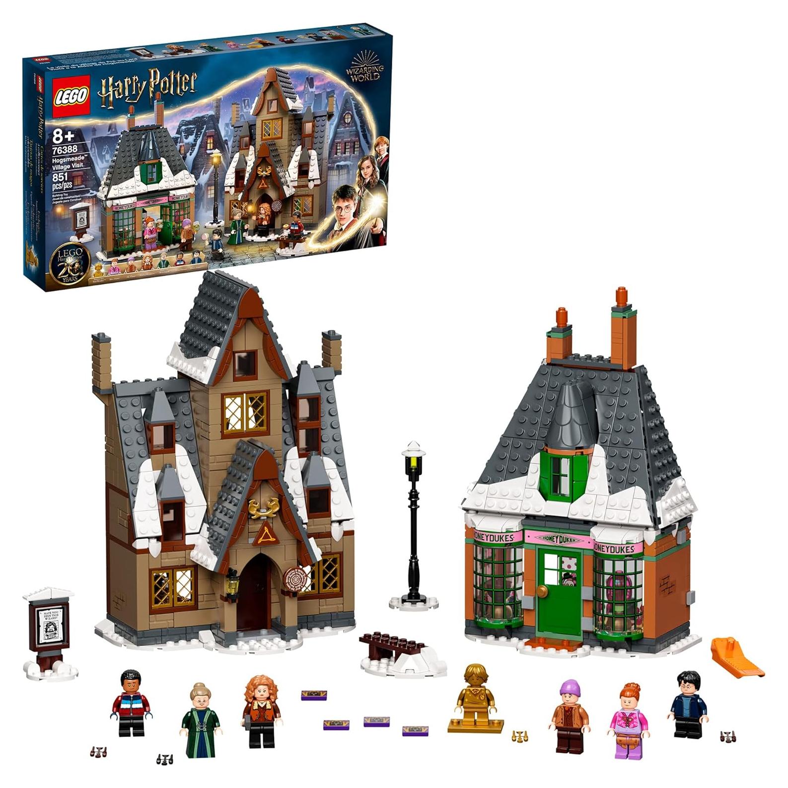LEGO Harry Potter Hogsmeade Village Visit 76388 Building Toy, 20th Anniversary Set with Collectible Golden Ron Weasley Minifigure, Birthday Gift for Idea for Kids, Girls and Boys Ages 8+