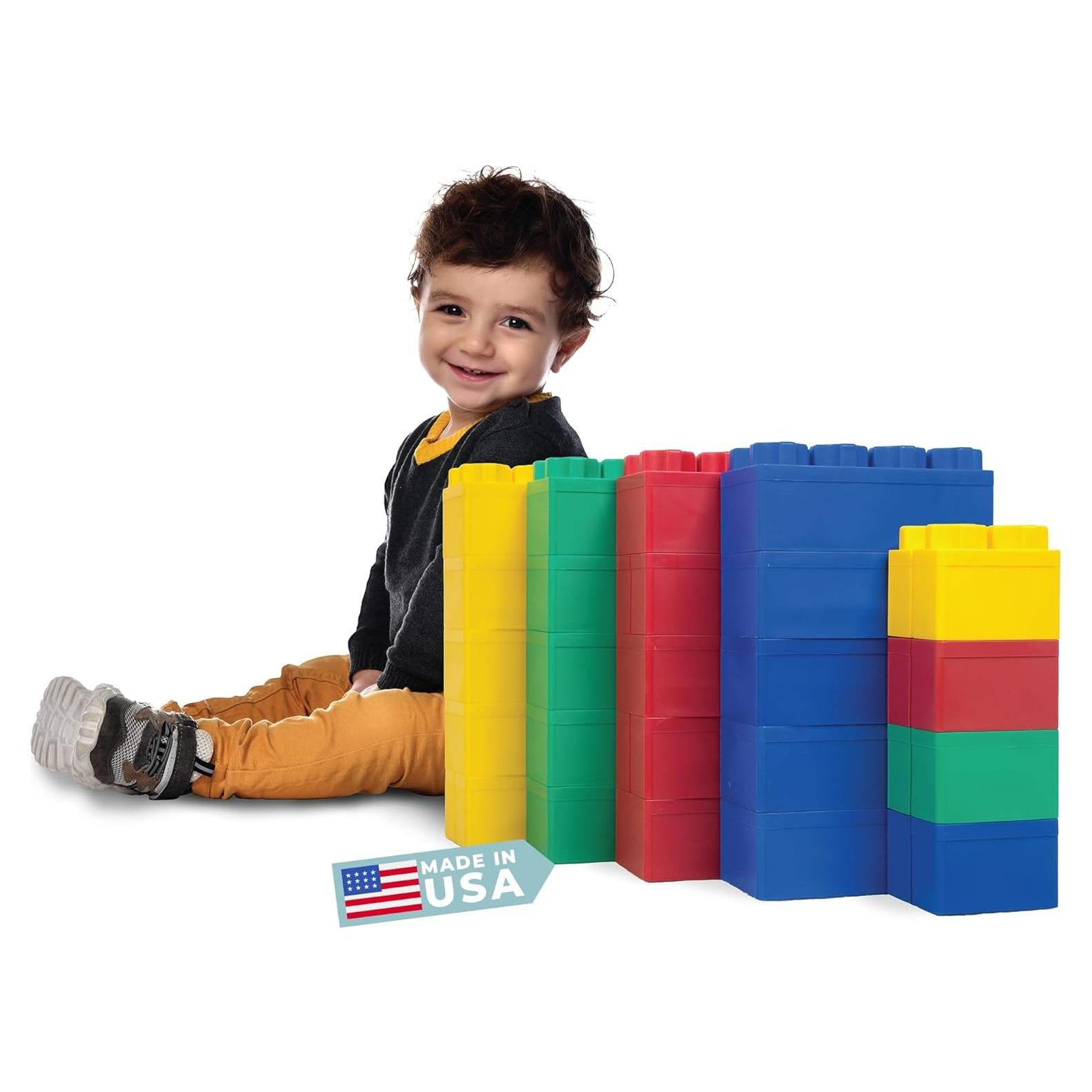 Bloques de Construcción Gigantes Biggo 24 Piezas para Niños 4-8 Años