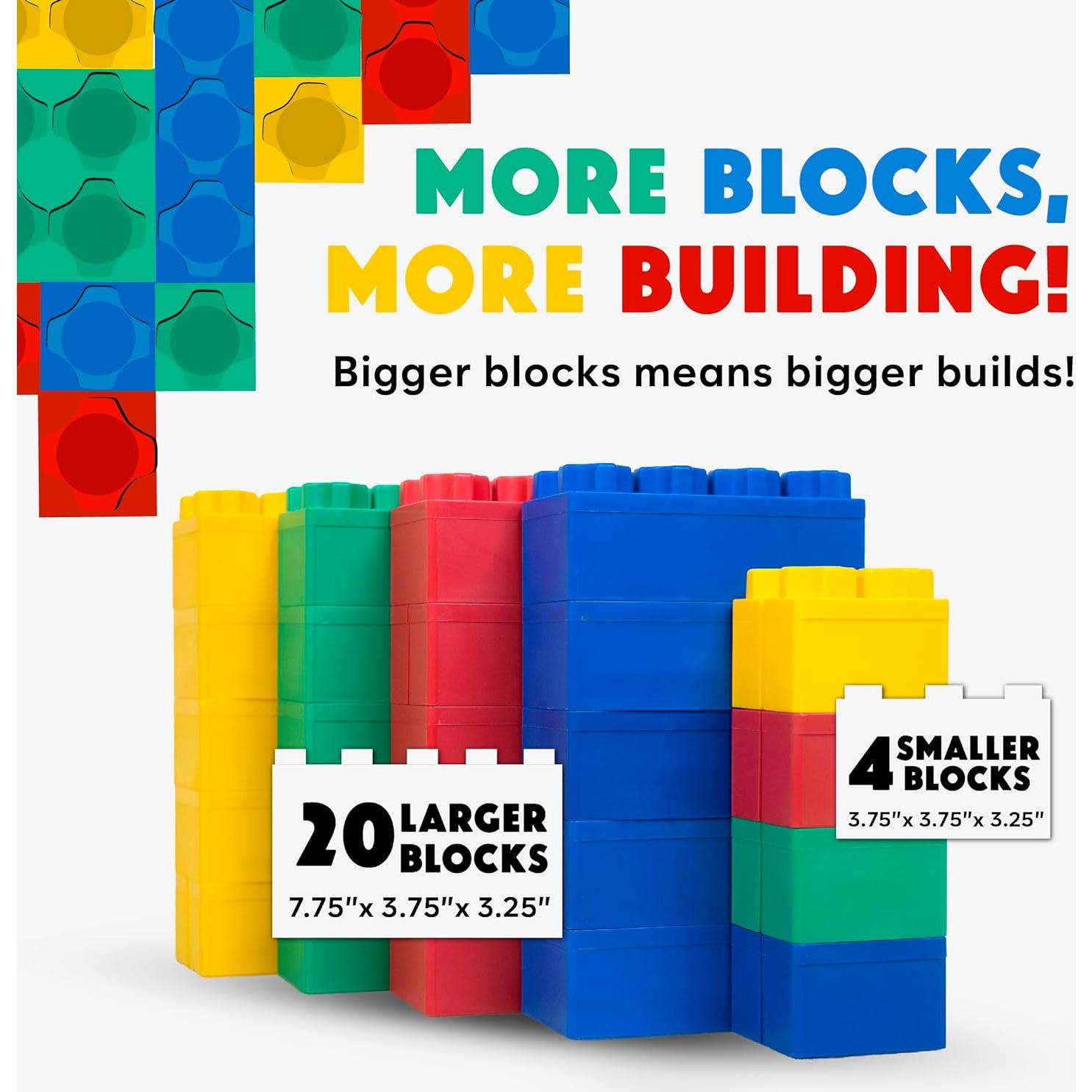 Bloques de Construcción Gigantes Biggo 24 Piezas para Niños 4-8 Años