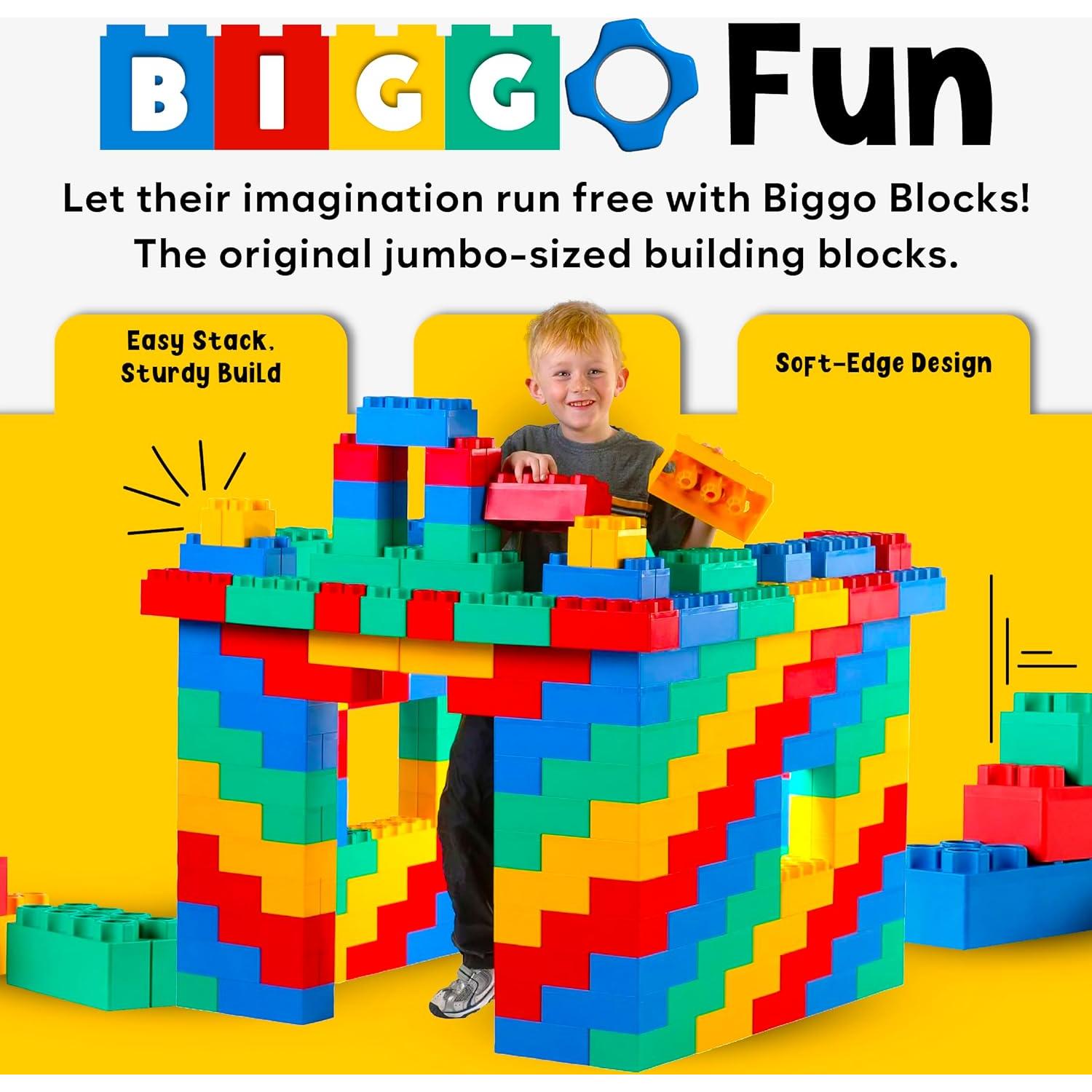 Bloques de Construcción Gigantes Biggo 24 Piezas para Niños 4-8 Años