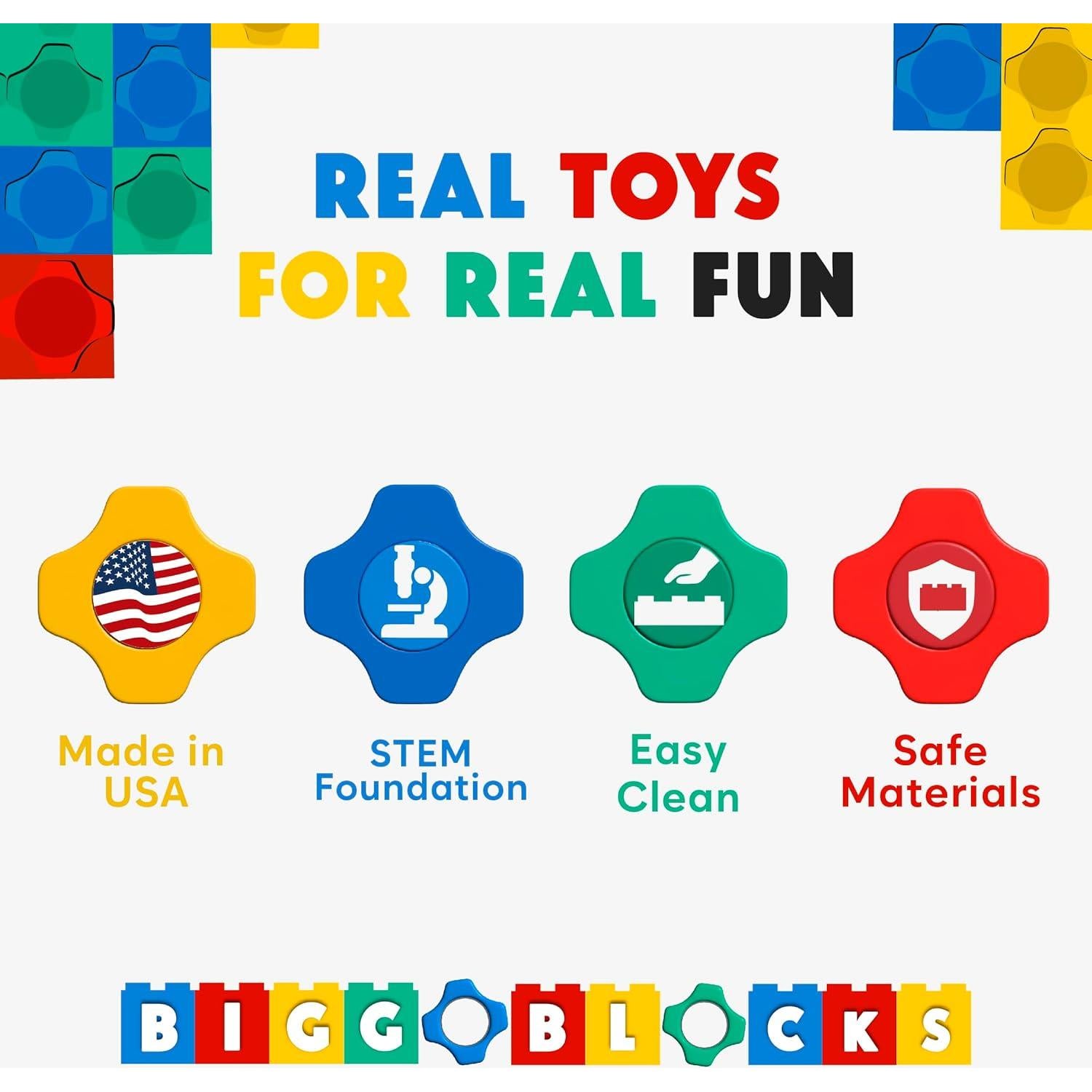 Bloques de Construcción Gigantes Biggo 24 Piezas para Niños 4-8 Años