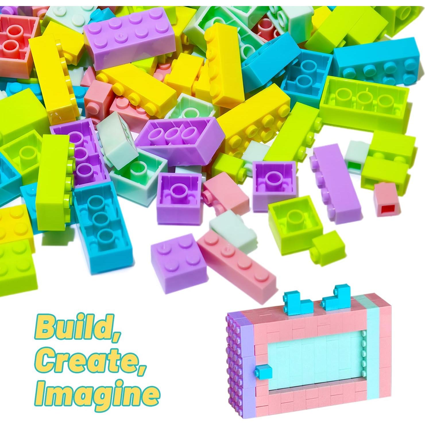 Juego de Bloques de Construcción Pairez Toys 1000 Piezas Pastel