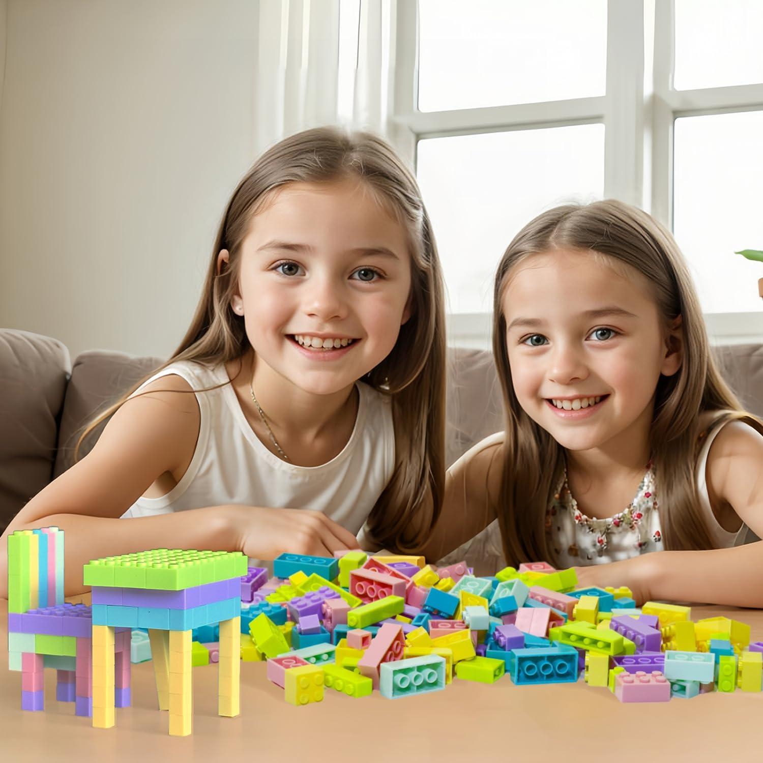 Juego de Bloques de Construcción Pairez Toys 1000 Piezas Pastel