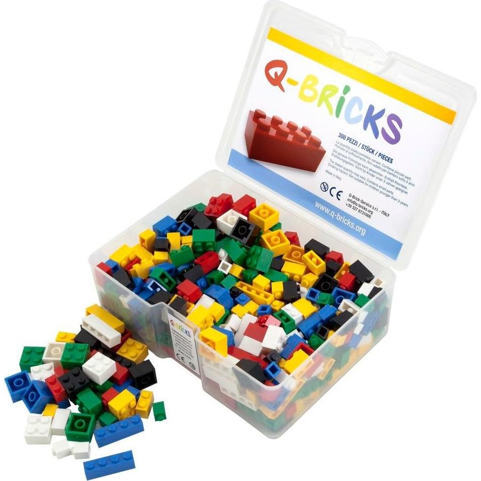 Set de Ladrillos de Construcción Q-BRICKS 300 Piezas Multicolor
