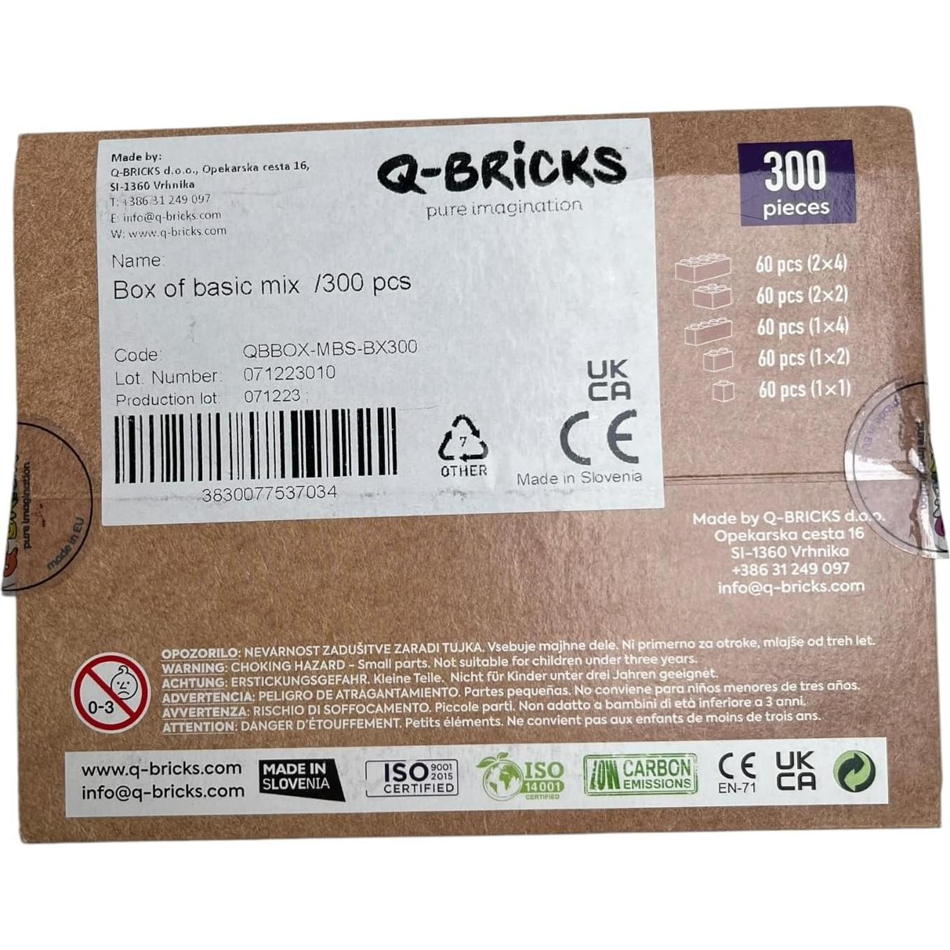 Set de Ladrillos de Construcción Q-BRICKS 300 Piezas Multicolor