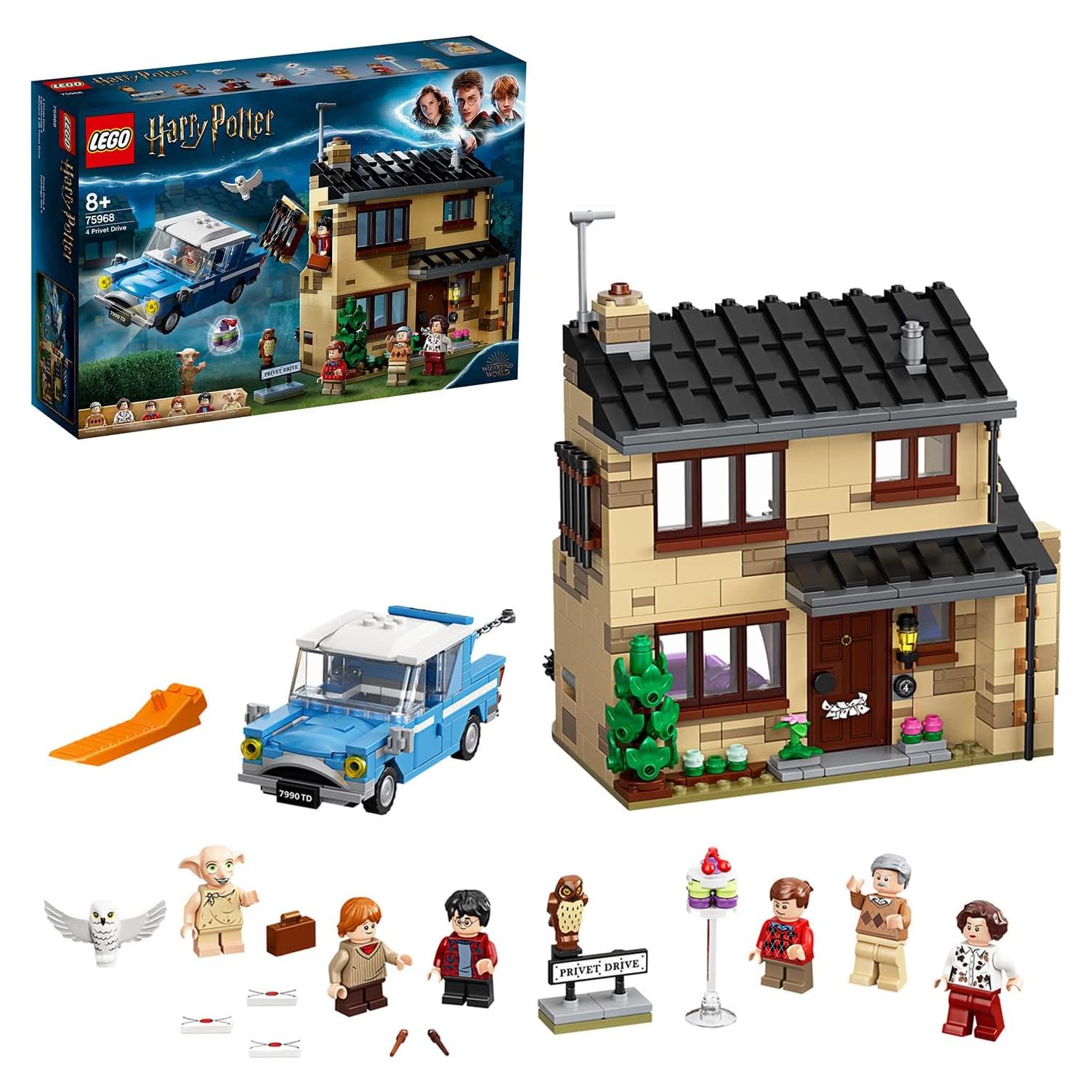 LEGO® Harry Potter™ 4 Privet Drive 75968 Fun Flying Ford Anglia Car Children’s Building Toy;Collectible Playsets