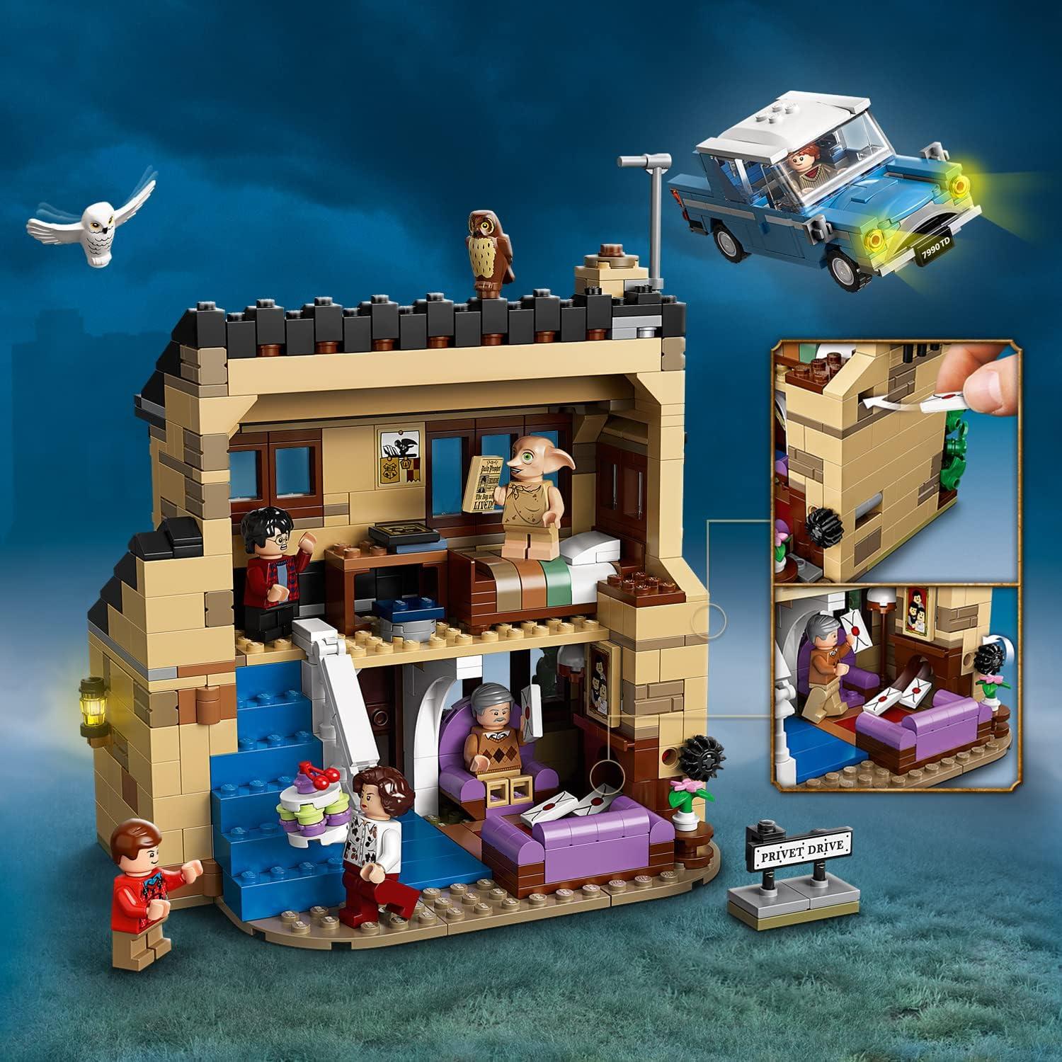 LEGO® Harry Potter™ 4 Privet Drive 75968 Fun Flying Ford Anglia Car Children’s Building Toy;Collectible Playsets