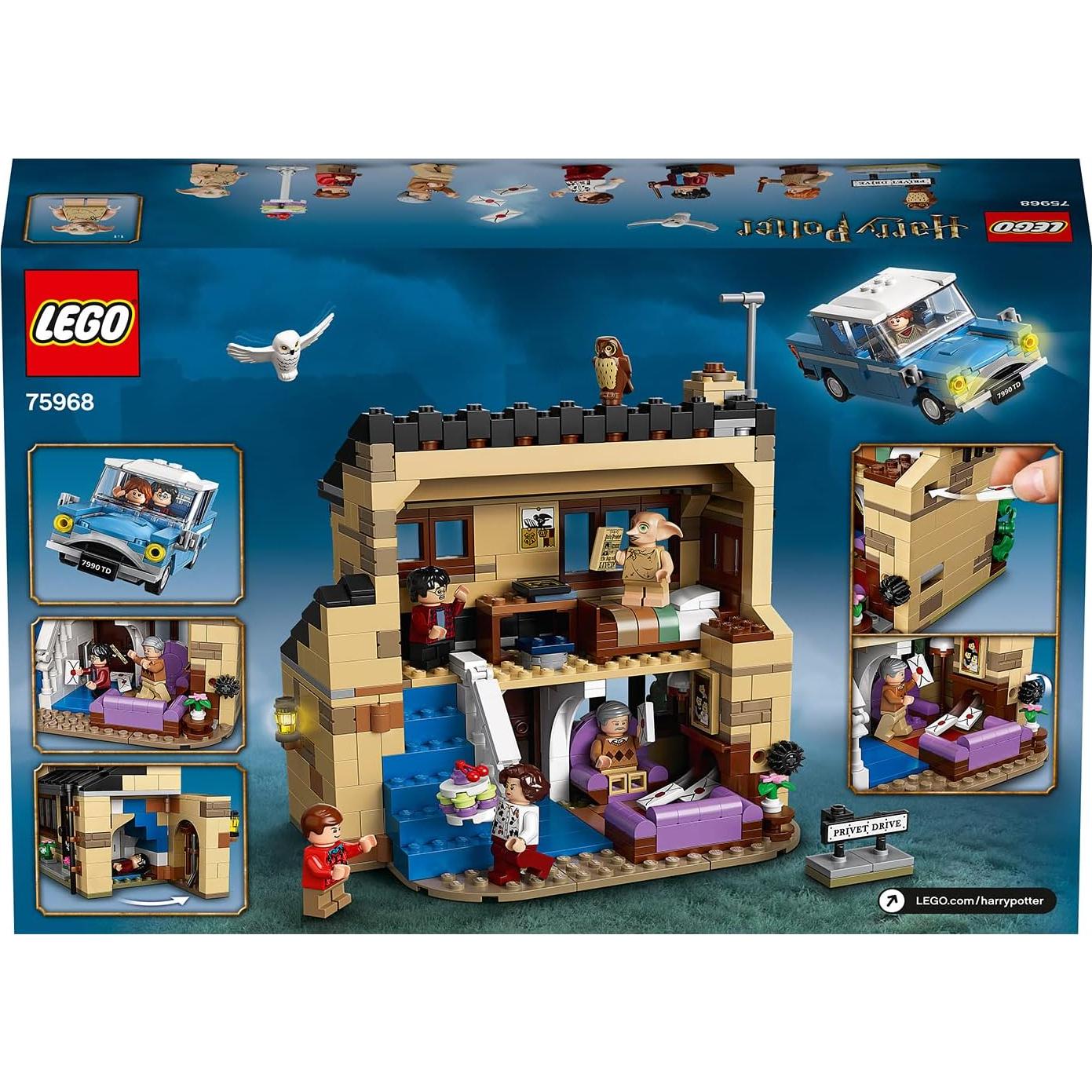 LEGO® Harry Potter™ 4 Privet Drive 75968 Fun Flying Ford Anglia Car Children’s Building Toy;Collectible Playsets