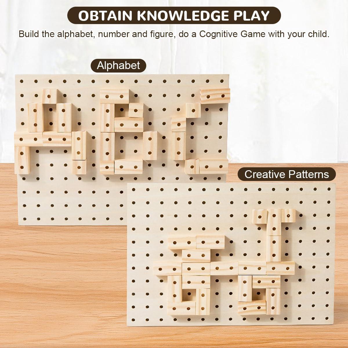 Bloques de Construcción de Madera Qutumill - 300 Piezas para Niños