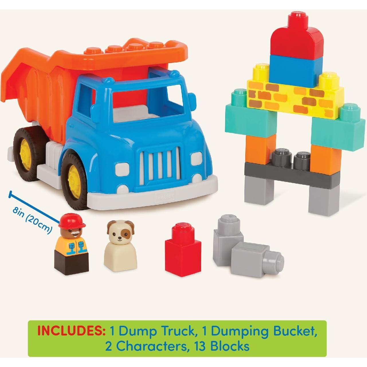 Bloques de Construcción Battat 80 Piezas Coloridas con Ruedas