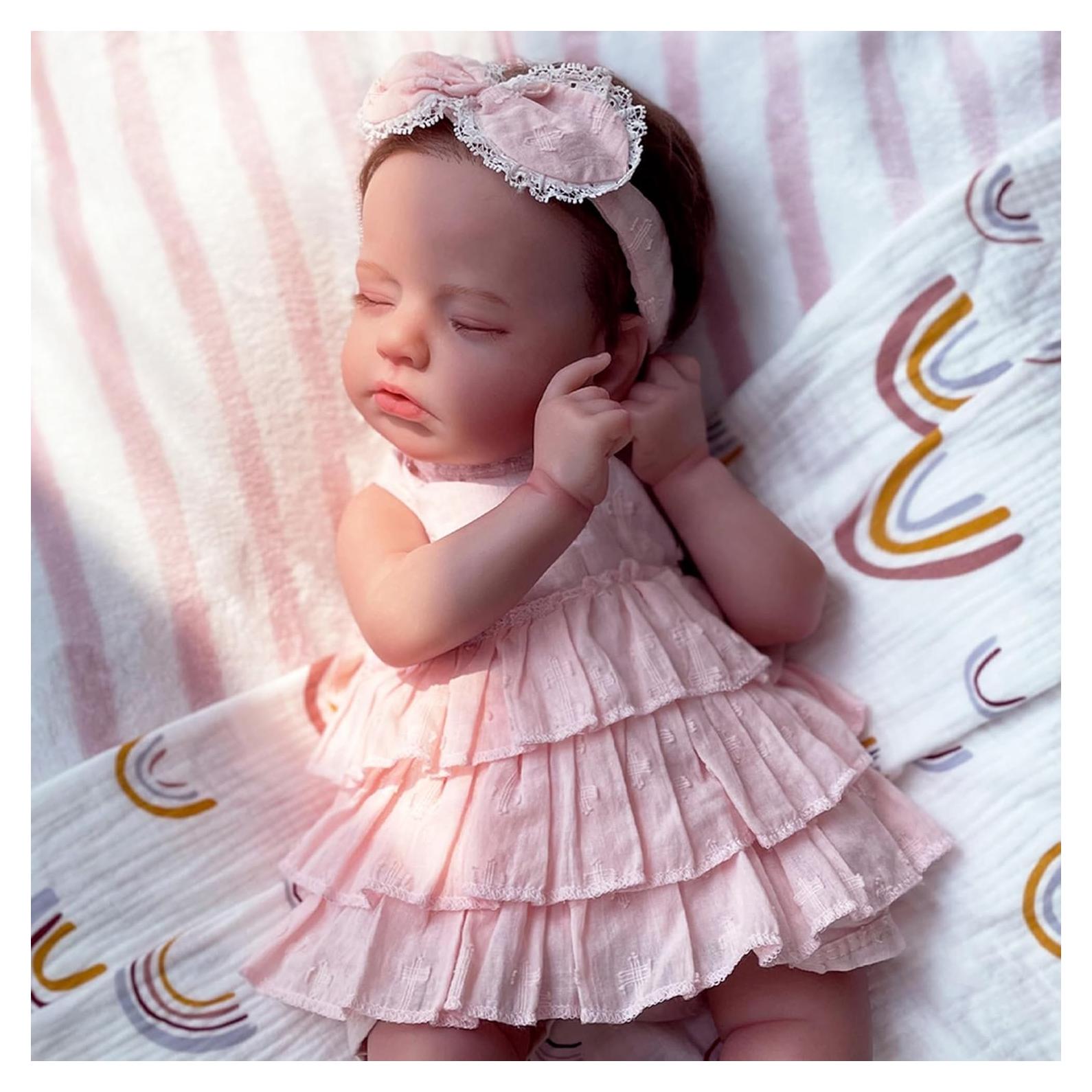 Muñeca Reborn Bebé Niña KSBD 50.8 cm Cuerpo Suave Hecha a Mano