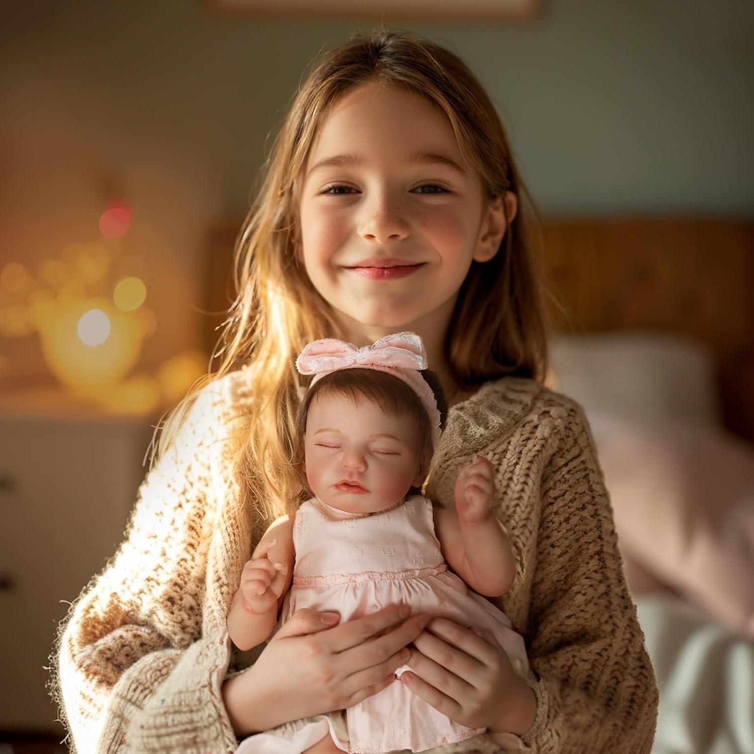 Muñeca Reborn Bebé Niña KSBD 50.8 cm Cuerpo Suave Hecha a Mano