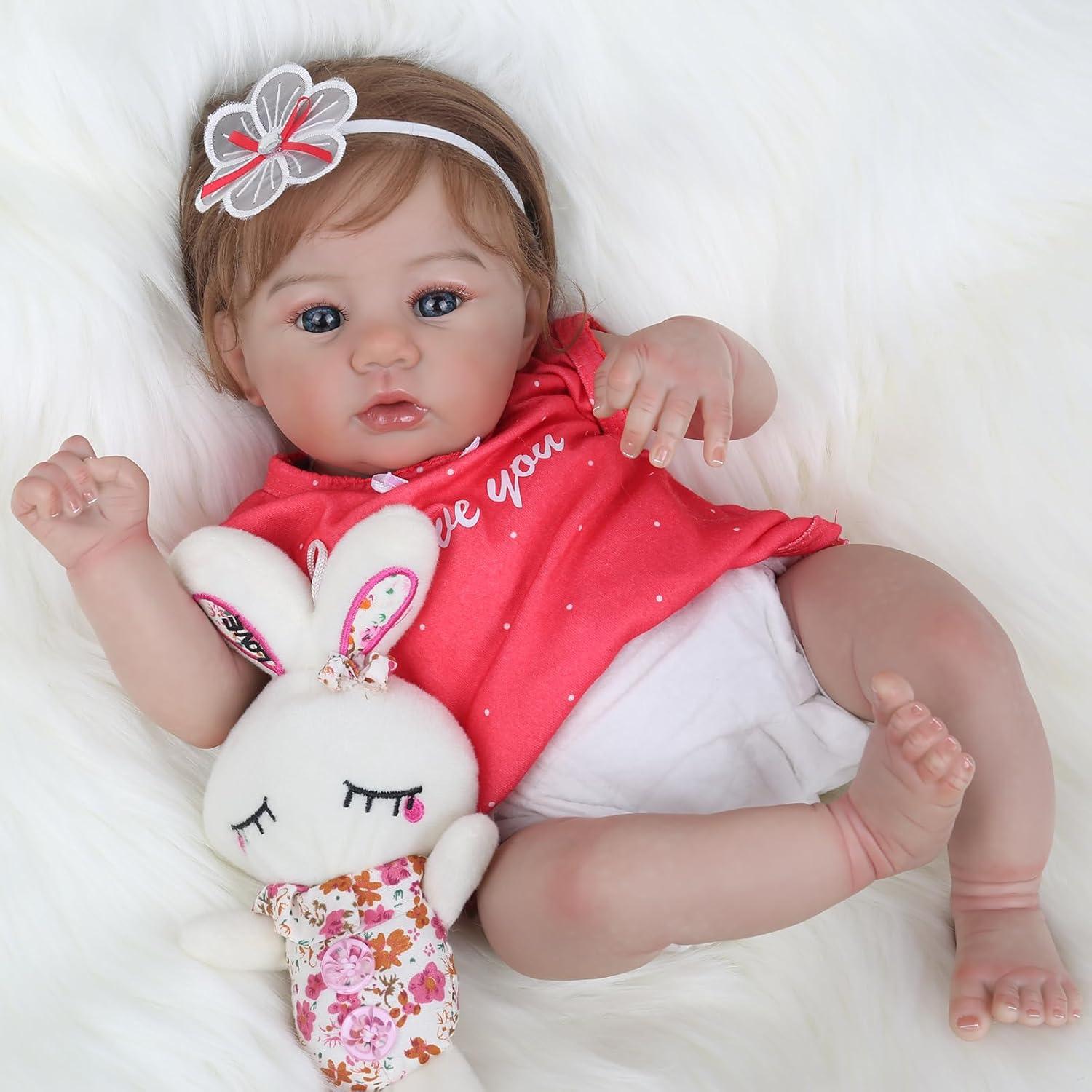 Muñeca Reborn Realista WOOROY 45.72 cm Bebé Niña con Accesorios