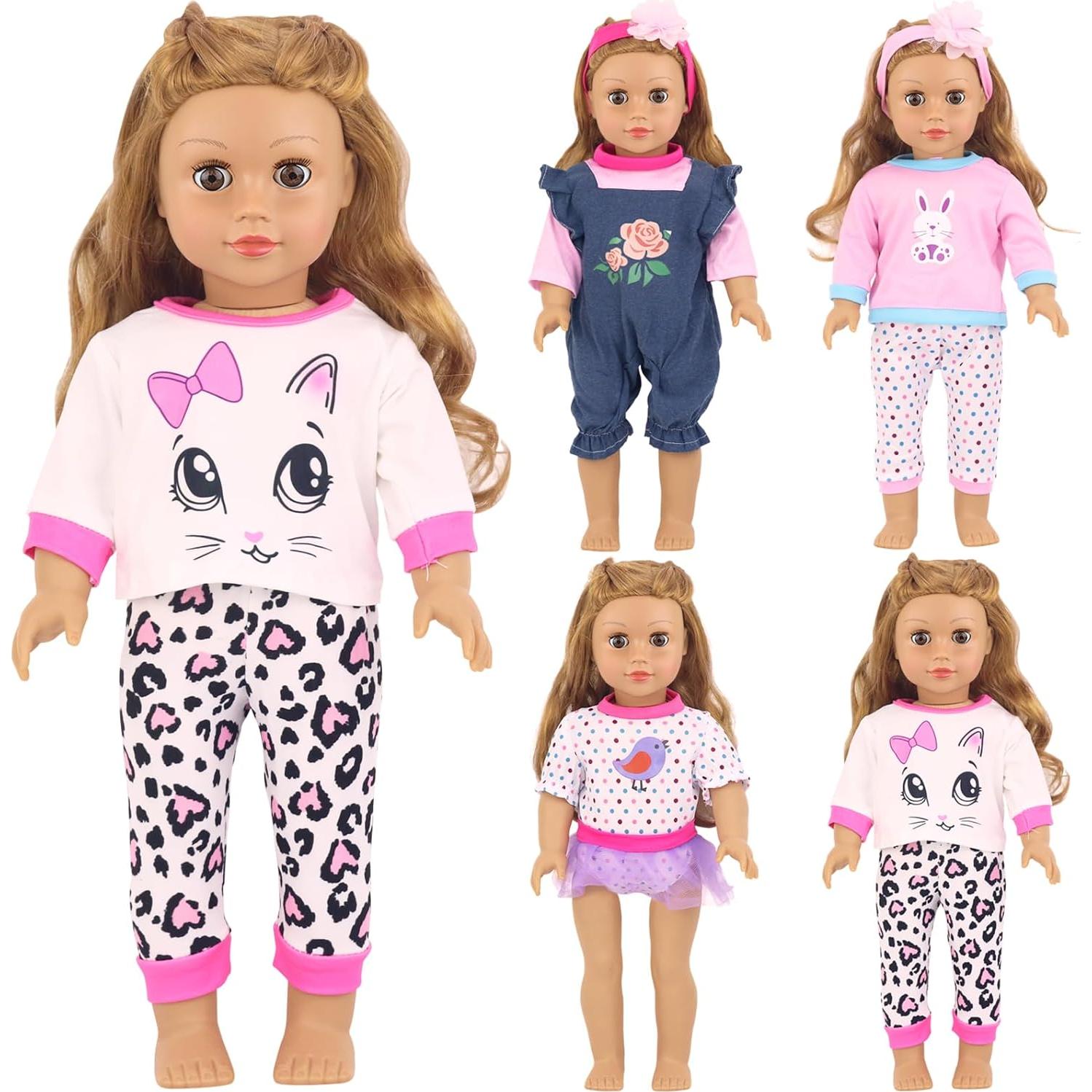 4 Conjuntos de Ropa para Muñecas Bebé ECORELF 14-18 Pulgadas