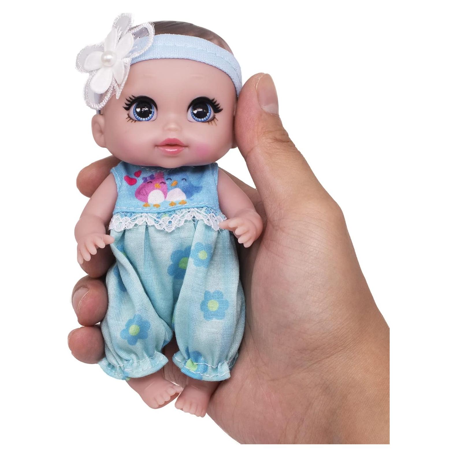 Muñeca Reborn de Vinilo 16 cm Beem Jun Azul para Niñas