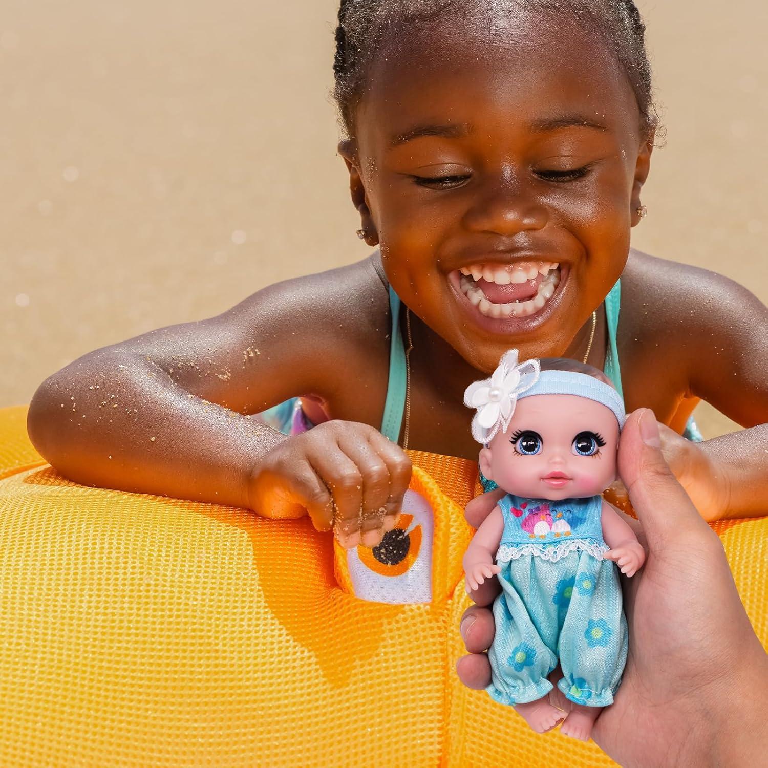 Muñeca Reborn de Vinilo 16 cm Beem Jun Azul para Niñas