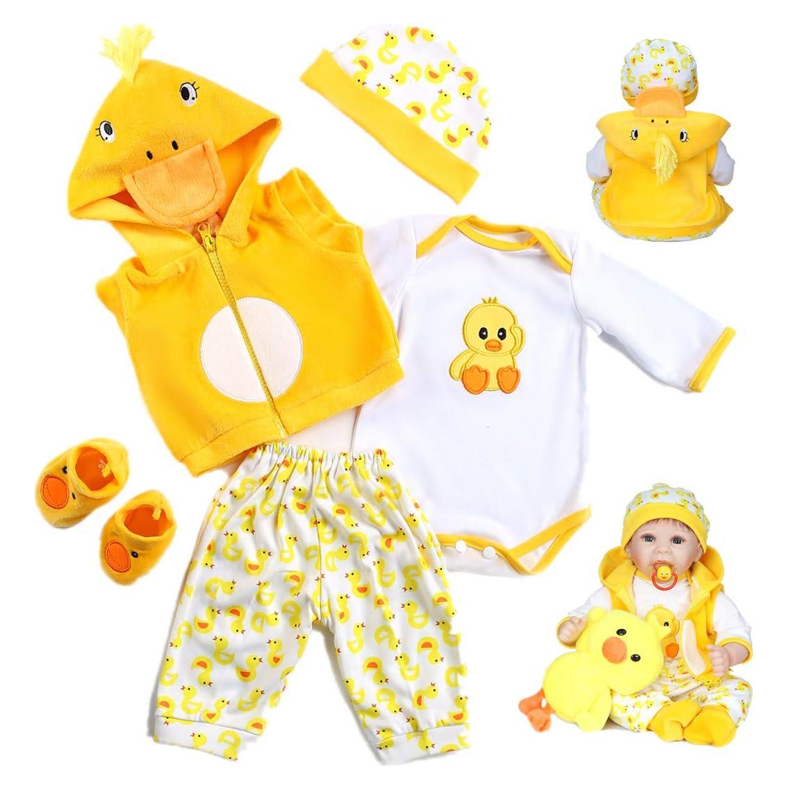 Conjunto de Ropa para Muñecas Renacidas 22" Pedolltree 5 Piezas