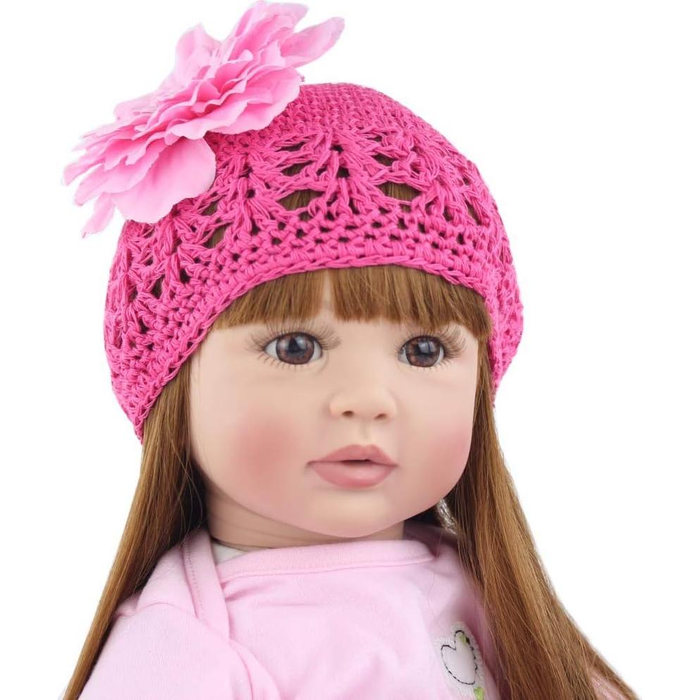 Muñeca Reborn RXDOLL 60cm Vinilo Silicona Suave Rosa