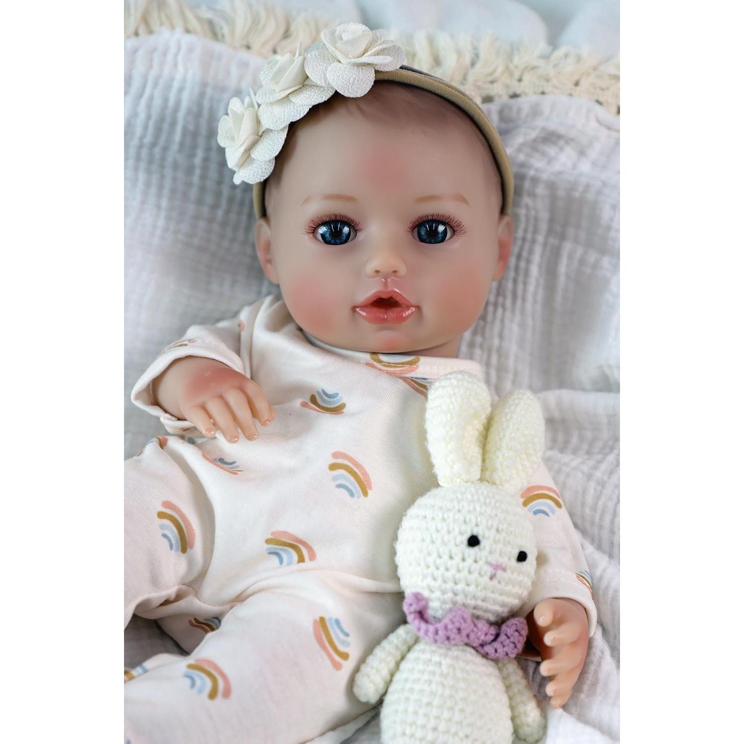 Muñeca Bebé Realista SCOM 40.64 cm con Accesorios para Niñas