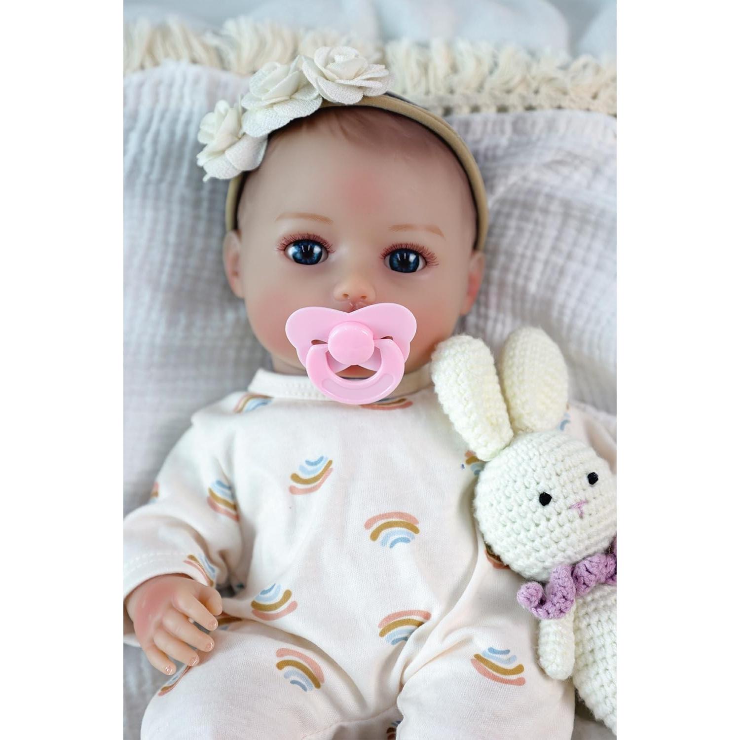 Muñeca Bebé Realista SCOM 40.64 cm con Accesorios para Niñas