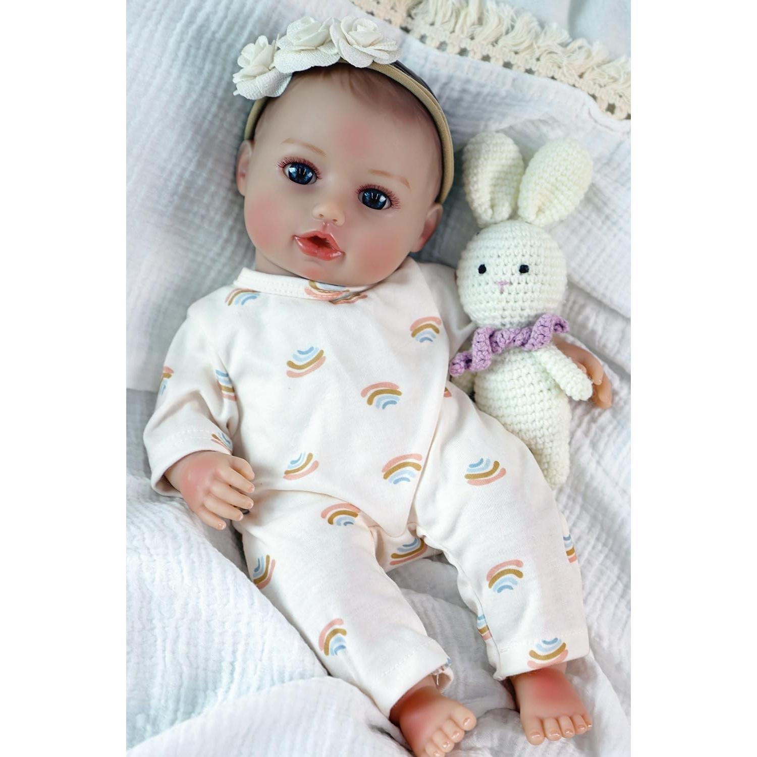 Muñeca Bebé Realista SCOM 40.64 cm con Accesorios para Niñas