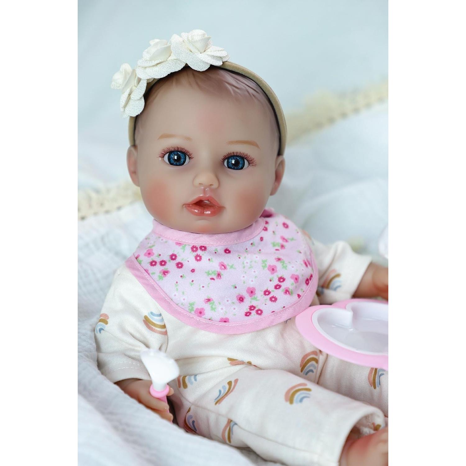 Muñeca Bebé Realista SCOM 40.64 cm con Accesorios para Niñas