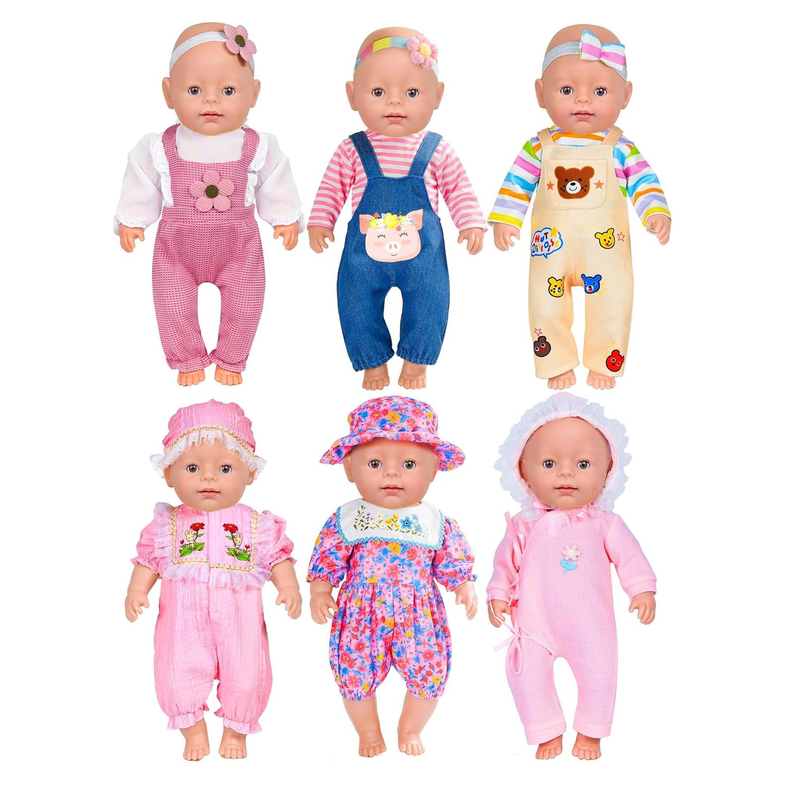 6 Conjuntos de Ropa para Muñecas 35-40 cm WONDOLL