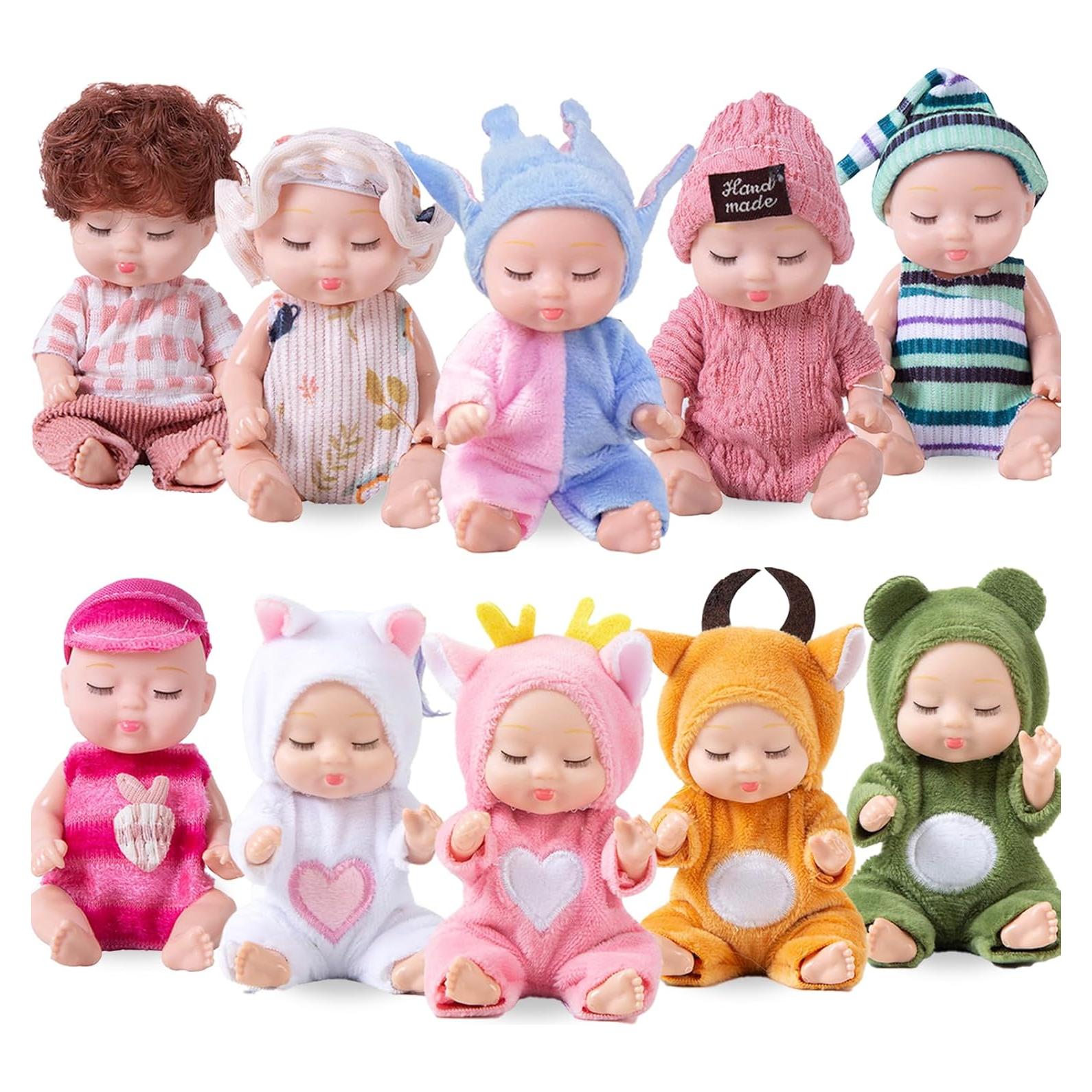 10 Mini Muñecas Bebé Realistas Haawooky - 11 cm