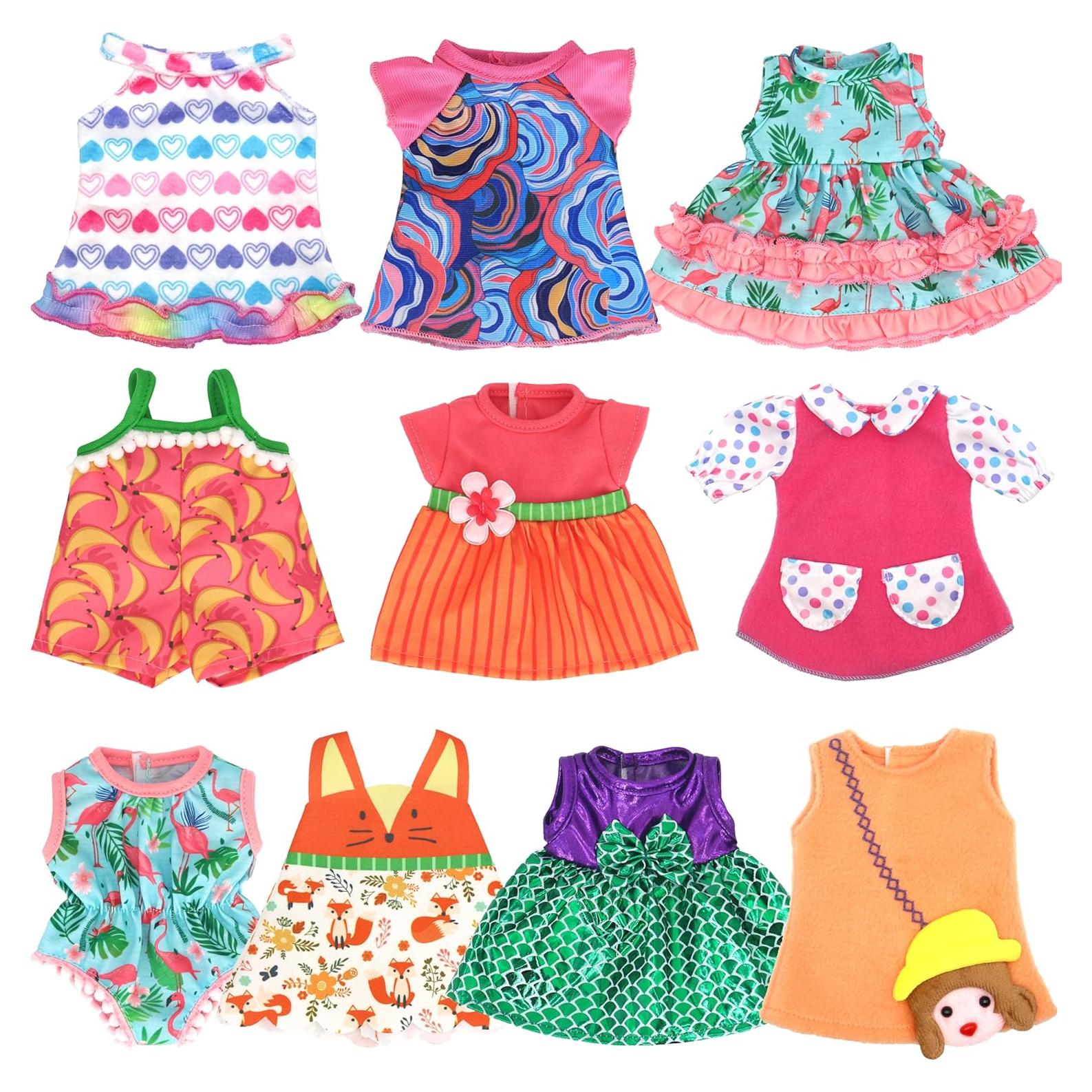 10 Conjuntos de Ropa para Muñecas Bebé ECORELF 25-30 cm