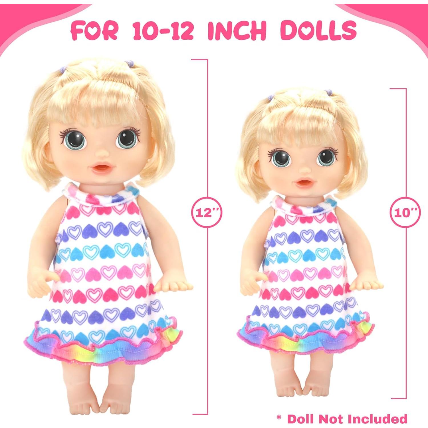 10 Conjuntos de Ropa para Muñecas Bebé ECORELF 25-30 cm