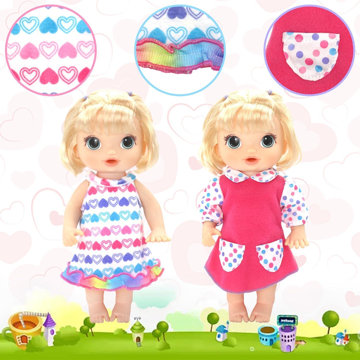 10 Conjuntos de Ropa para Muñecas Bebé ECORELF 25-30 cm