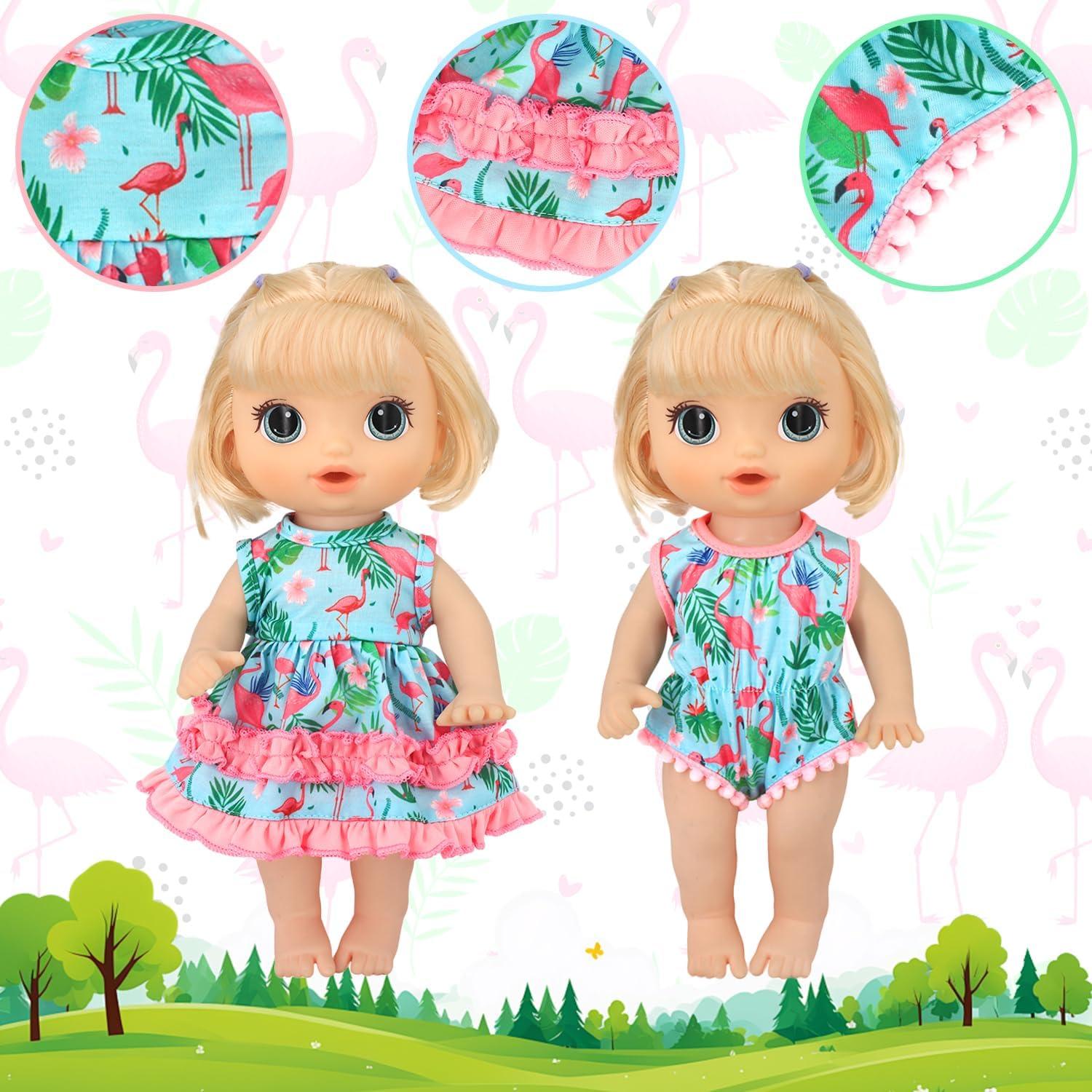 10 Conjuntos de Ropa para Muñecas Bebé ECORELF 25-30 cm