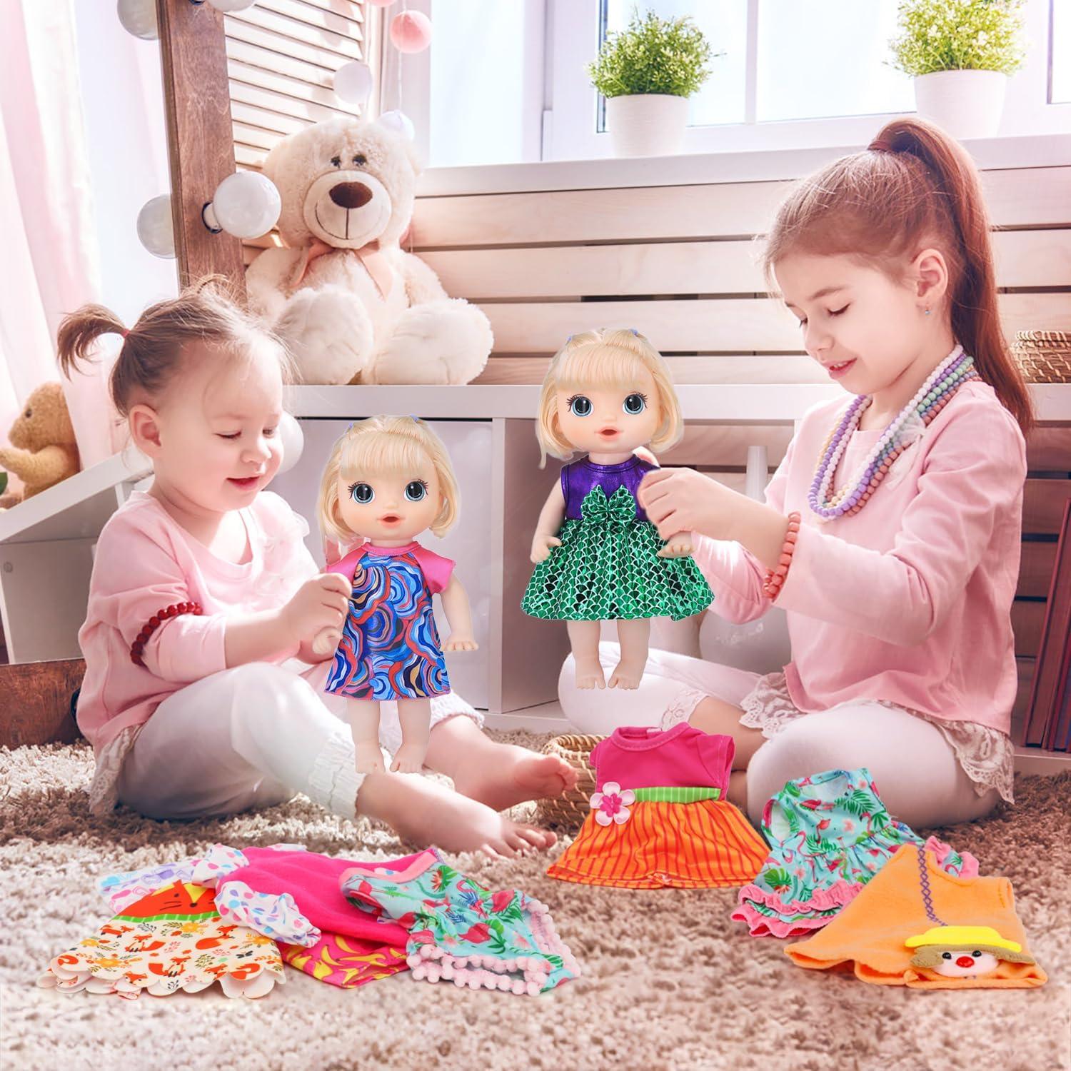 10 Conjuntos de Ropa para Muñecas Bebé ECORELF 25-30 cm