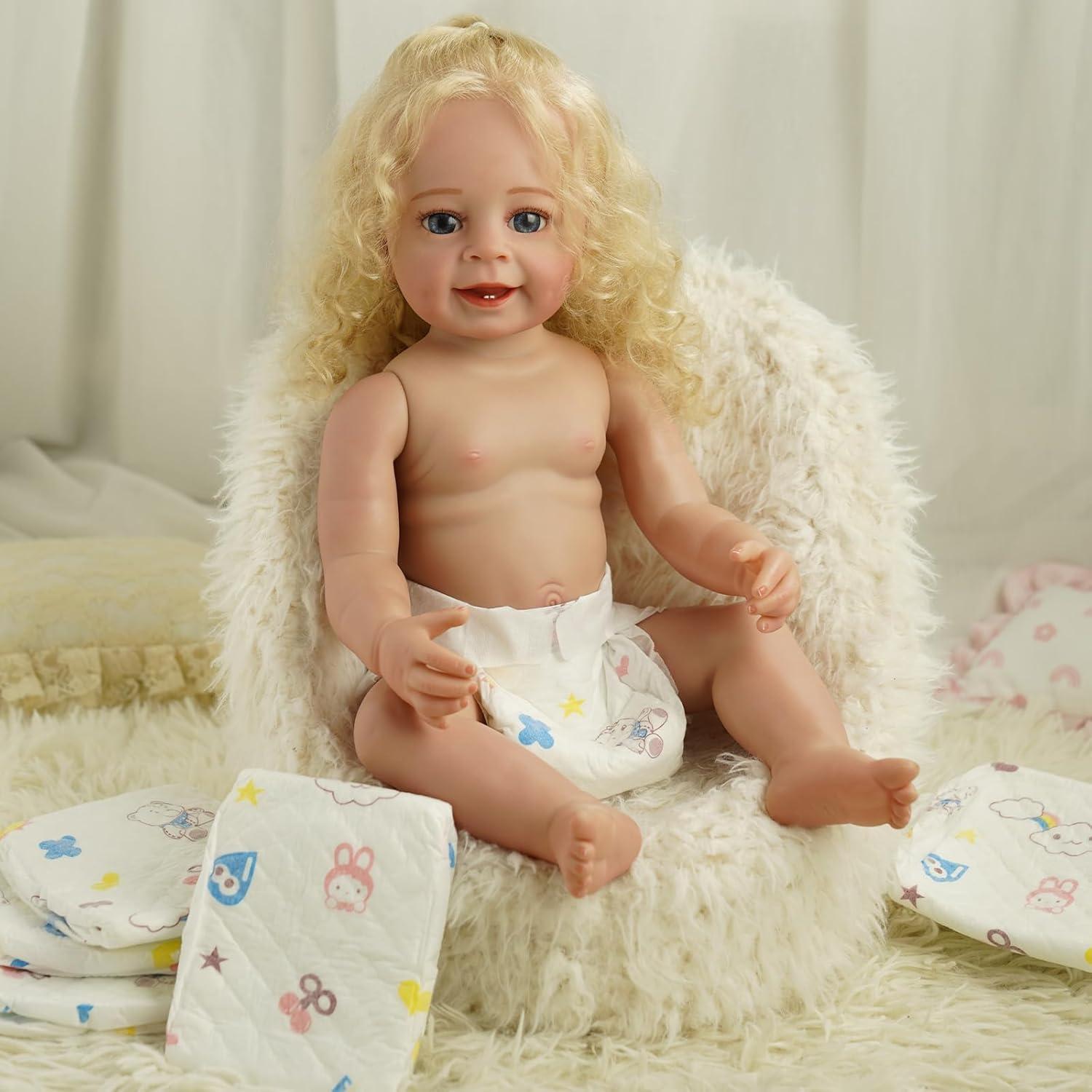 Conjunto de 6 Pañales Reutilizables BABESIDE para Muñecas 43-61 cm