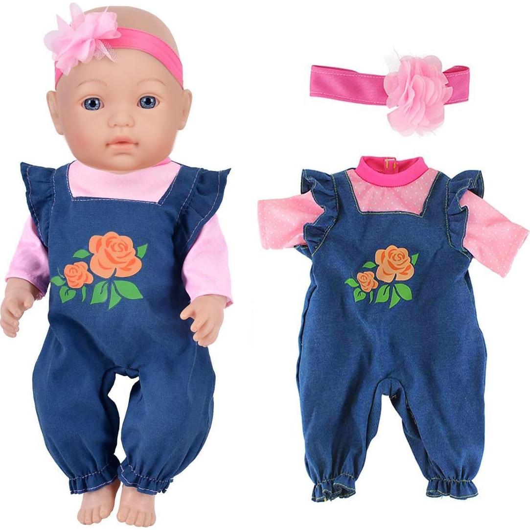 Conjuntos de Ropa para Muñecas Ebuddy - 4 Atuendos 35-46 cm