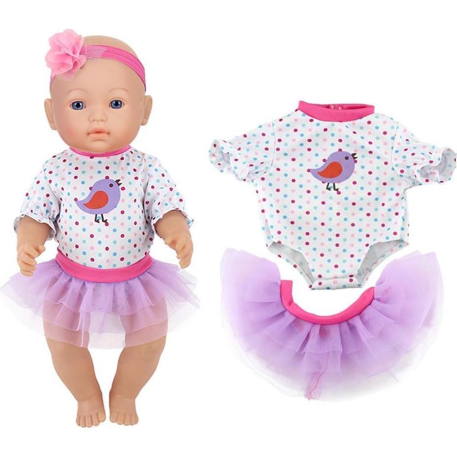 Conjuntos de Ropa para Muñecas Ebuddy - 4 Atuendos 35-46 cm