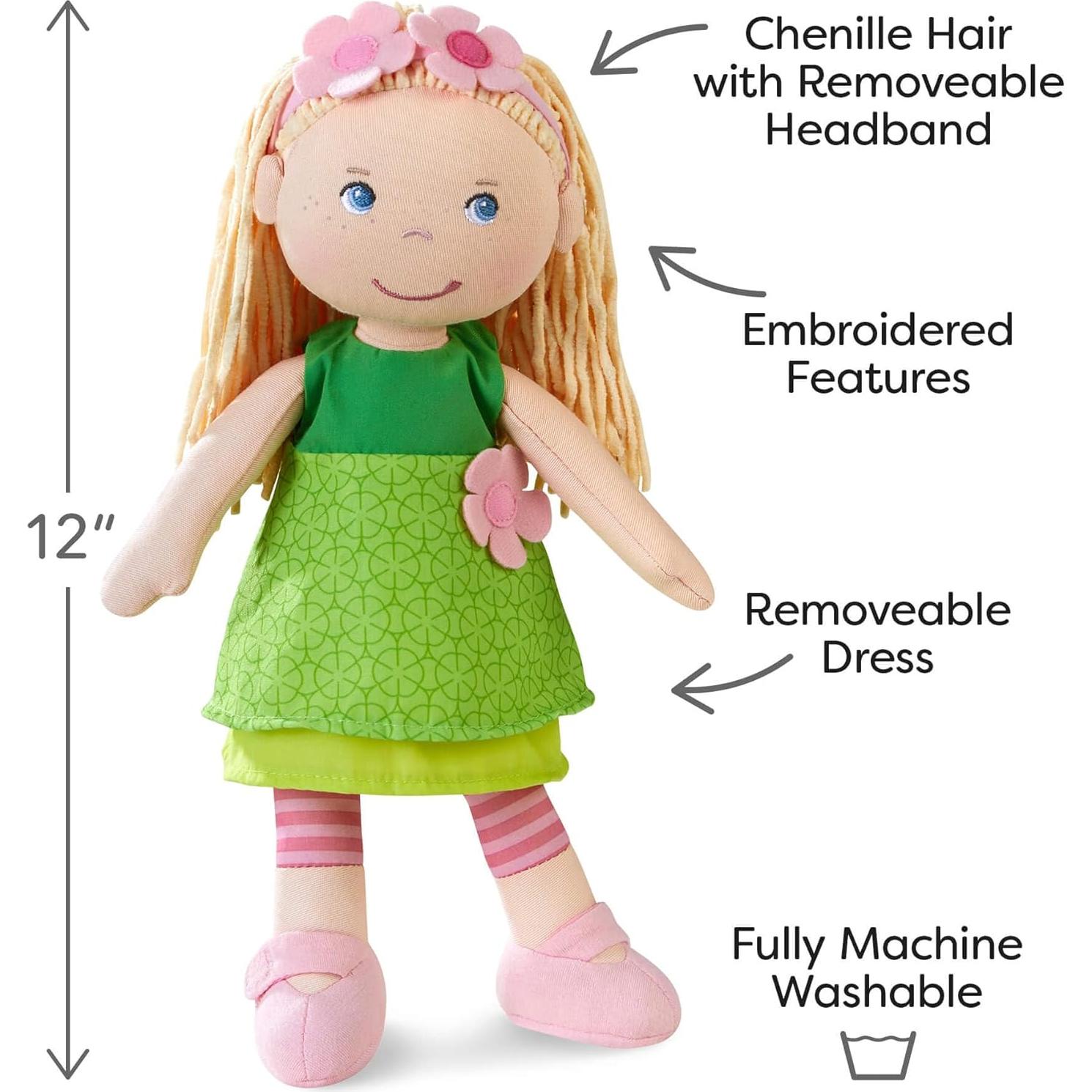 Muñeca Suave HABA Mali 30.48 cm Cabello Rubio Ojos Azules