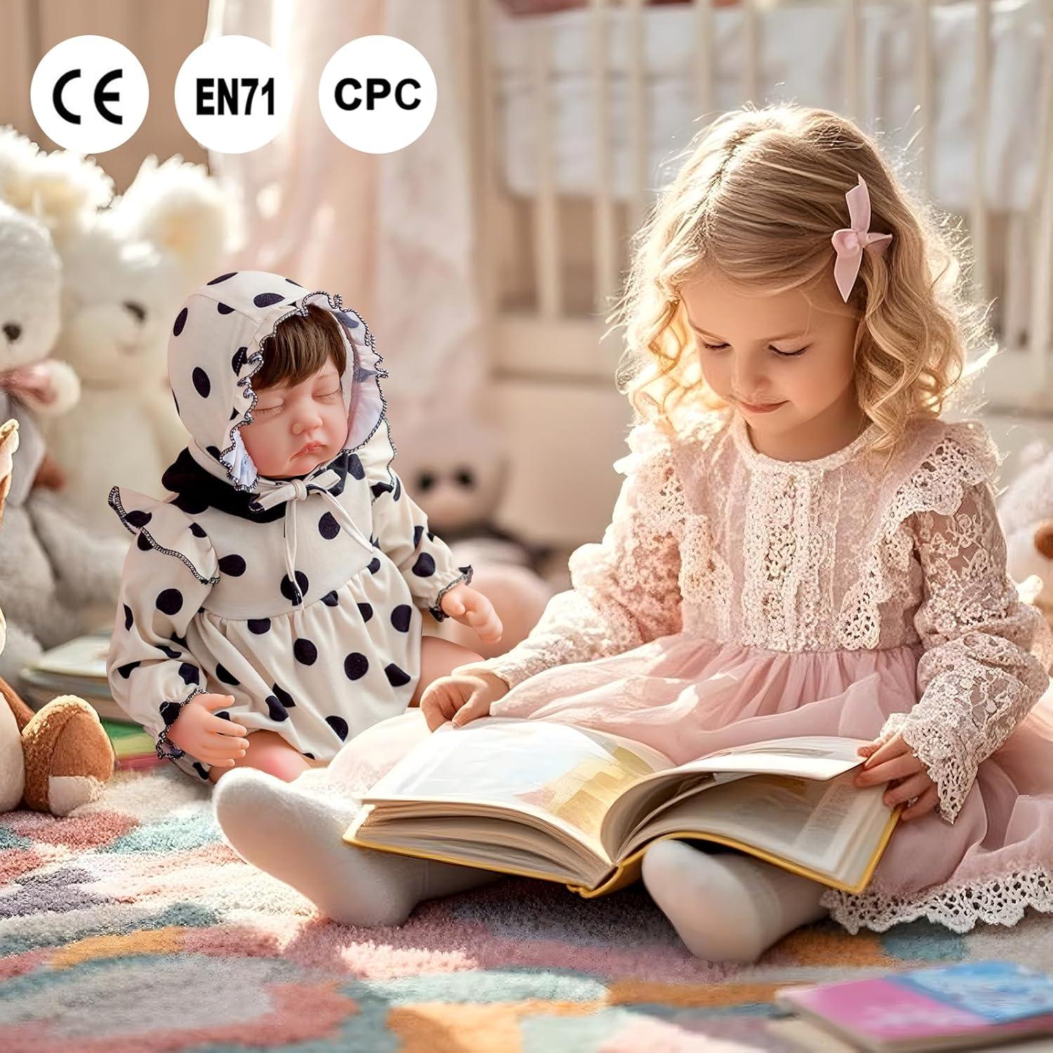 Muñeca Reborn Realista SPICIMOMO 56 cm con Cuerpo Suave