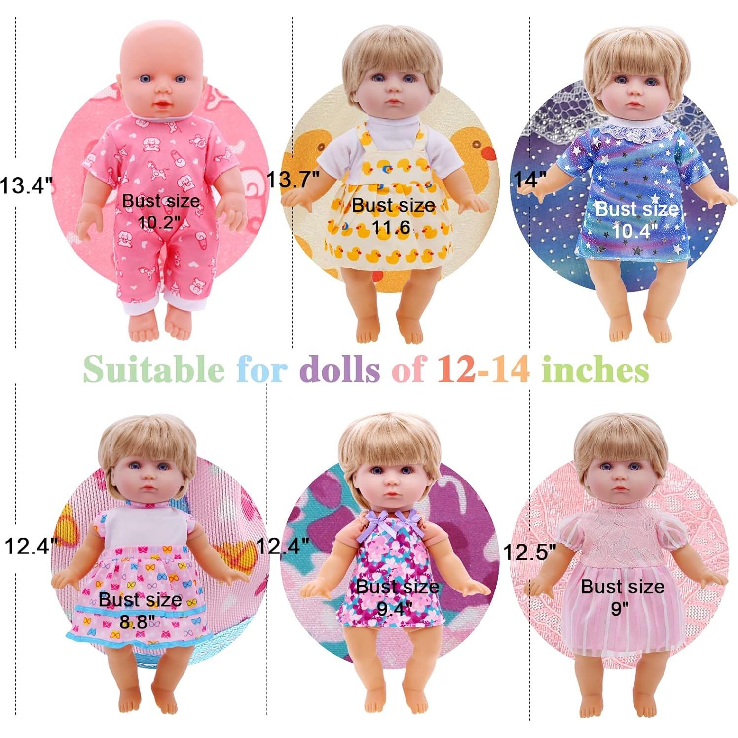 12 Conjuntos de Ropa para Muñecas 30 cm Digabi