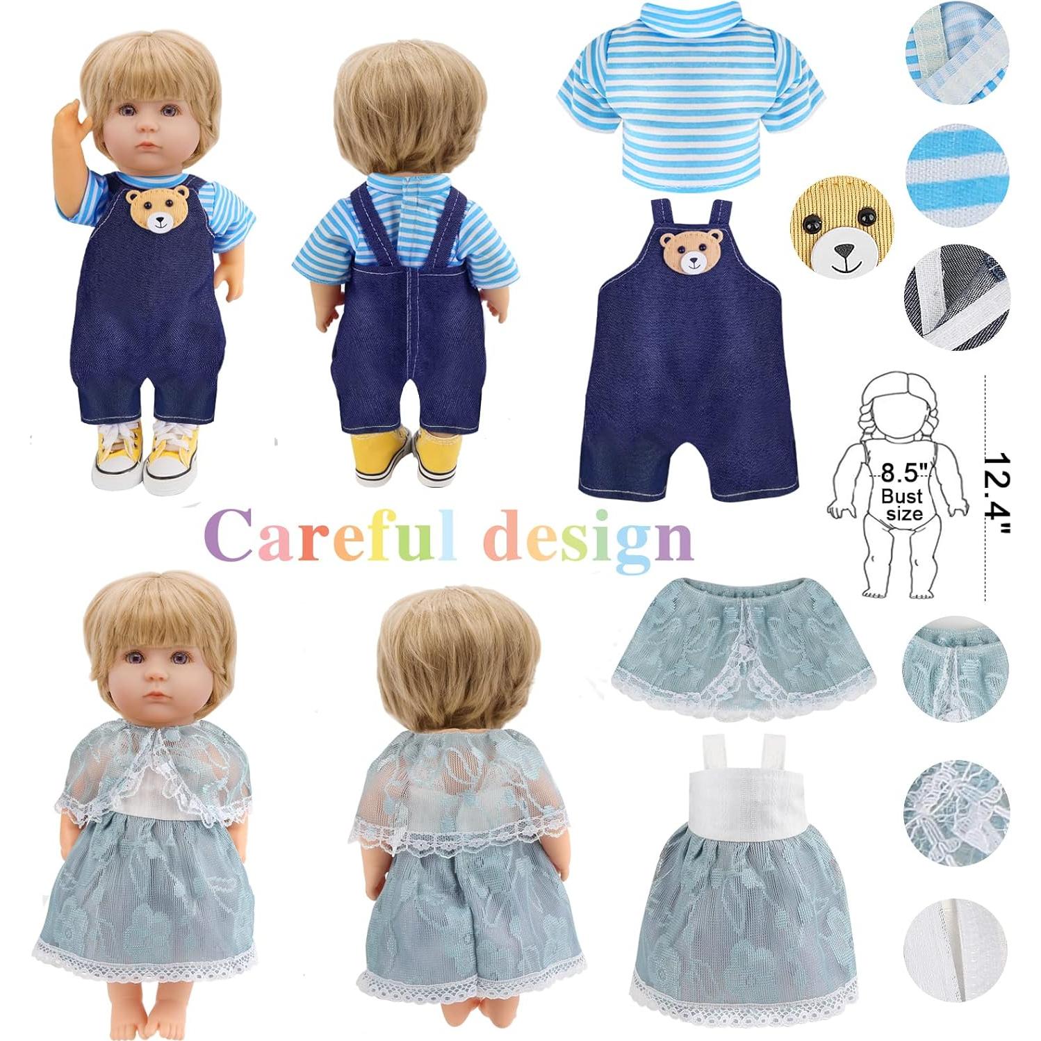 12 Conjuntos de Ropa para Muñecas 30 cm Digabi