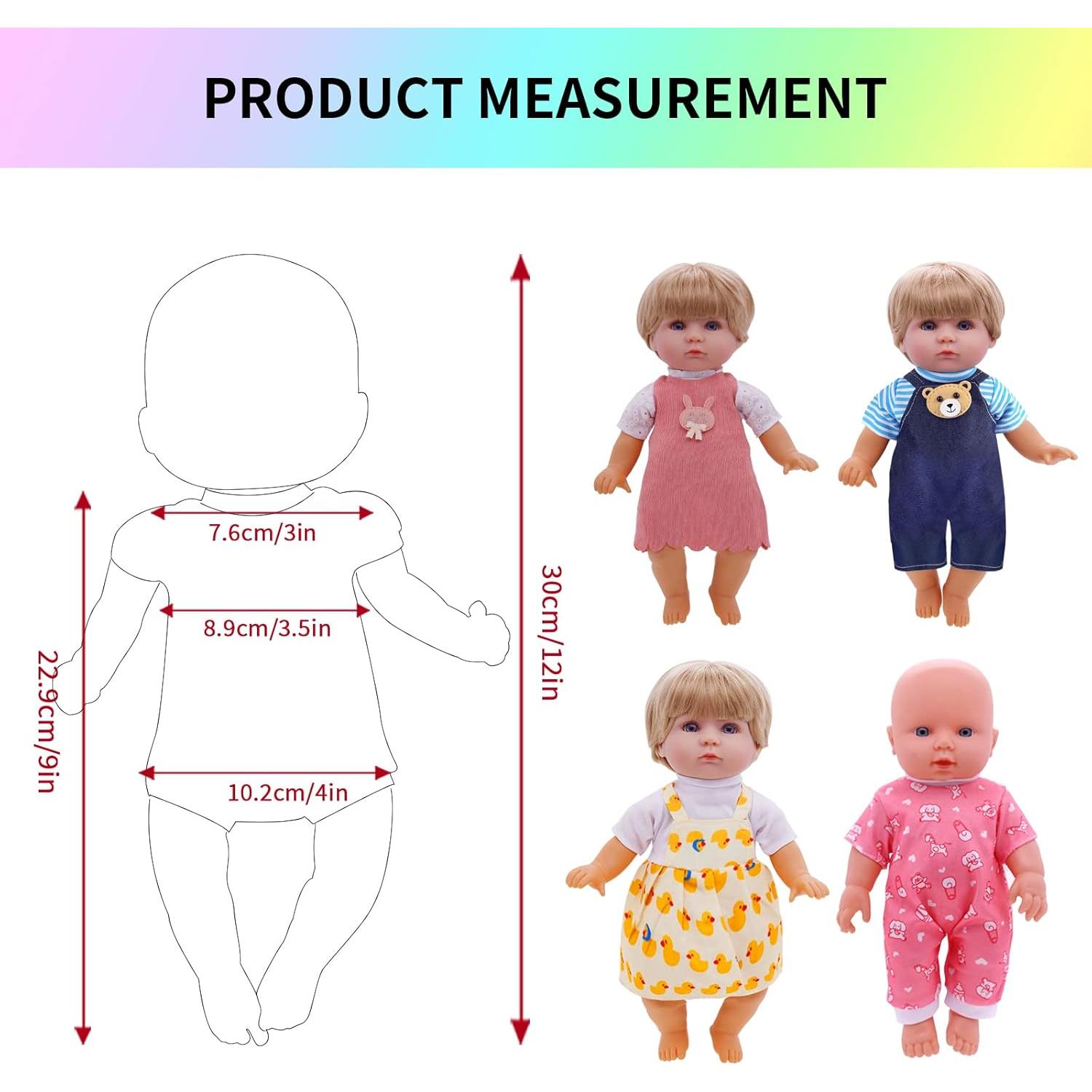 12 Conjuntos de Ropa para Muñecas 30 cm Digabi