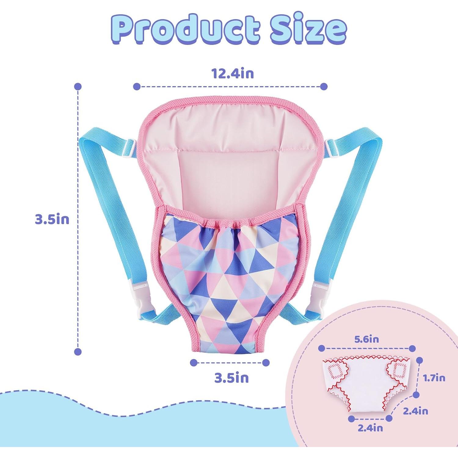 Portabebés de Muñeca Reborn BABESIDE con 2 Pañales 30-38 cm