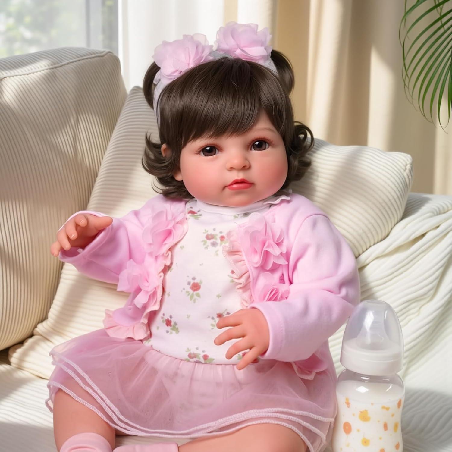 Muñeca Reborn Realista BABESIDE 50 cm con Kit de Alimentación
