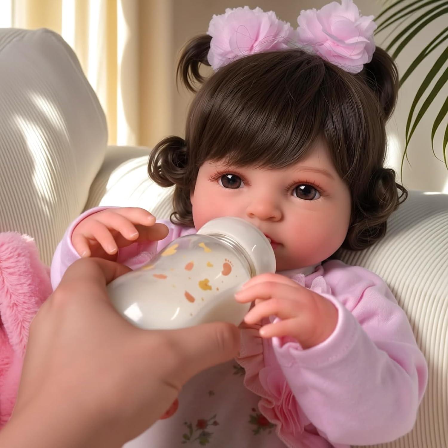 Muñeca Reborn Realista BABESIDE 50 cm con Kit de Alimentación