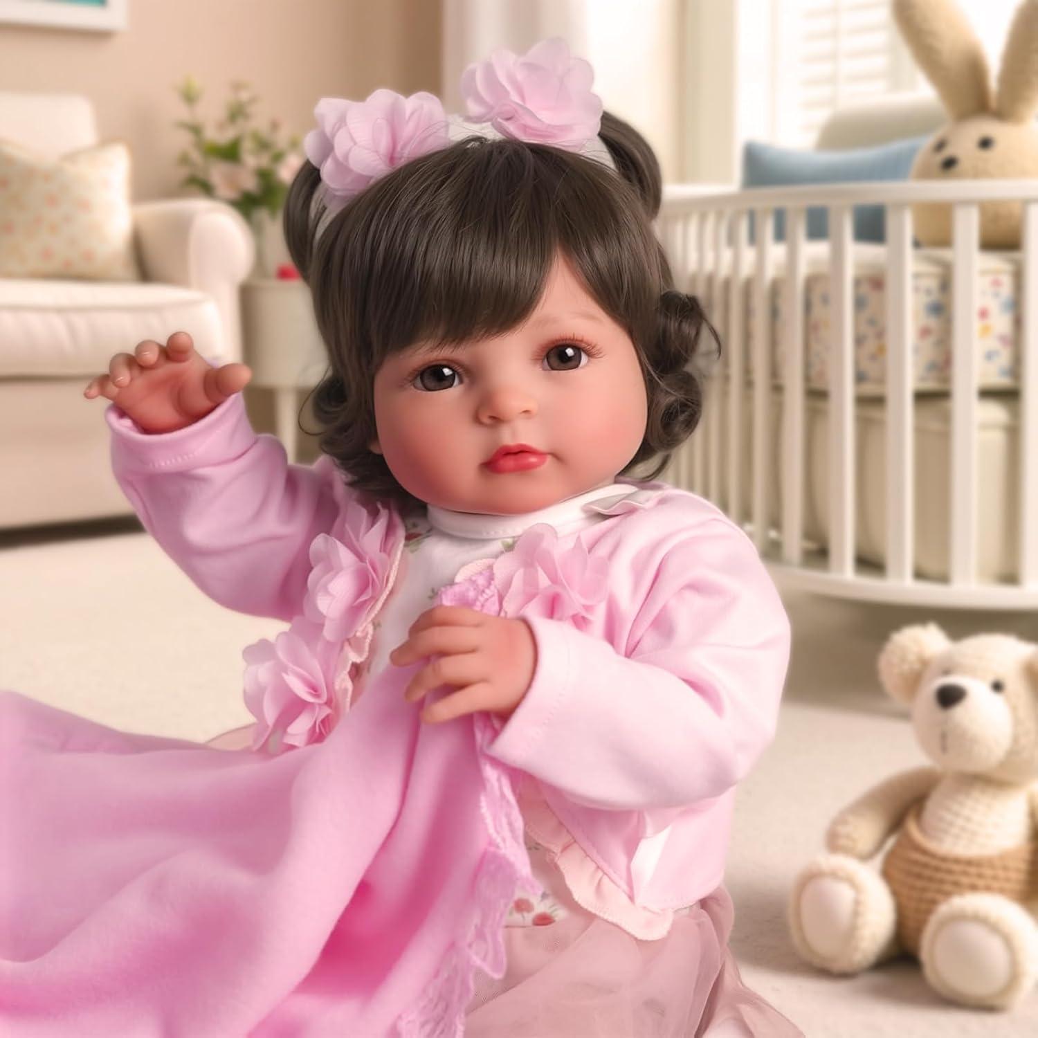 Muñeca Reborn Realista BABESIDE 50 cm con Kit de Alimentación