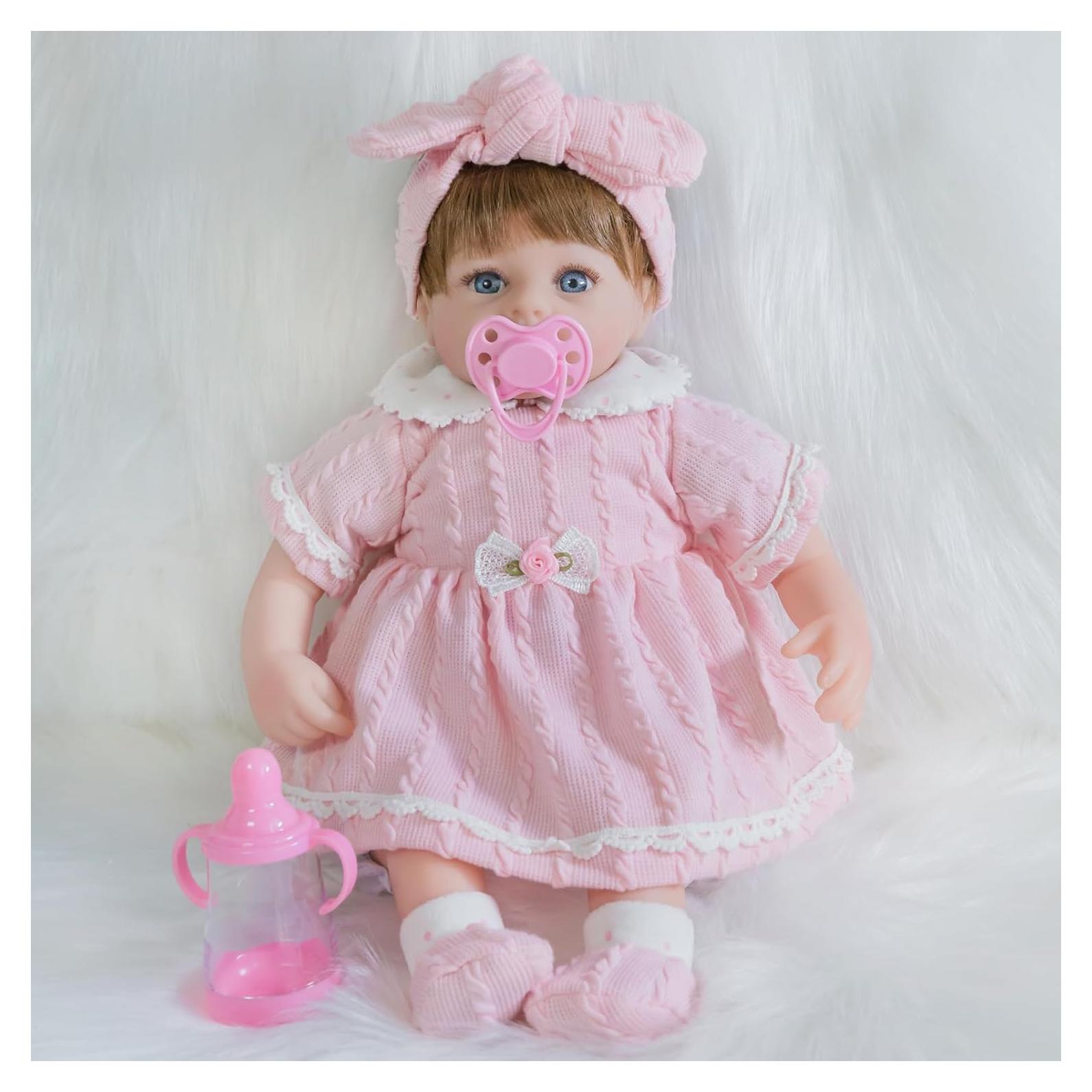 Muñeca Reborn Realista ENADOLL 40 cm con Accesorios para Niñas